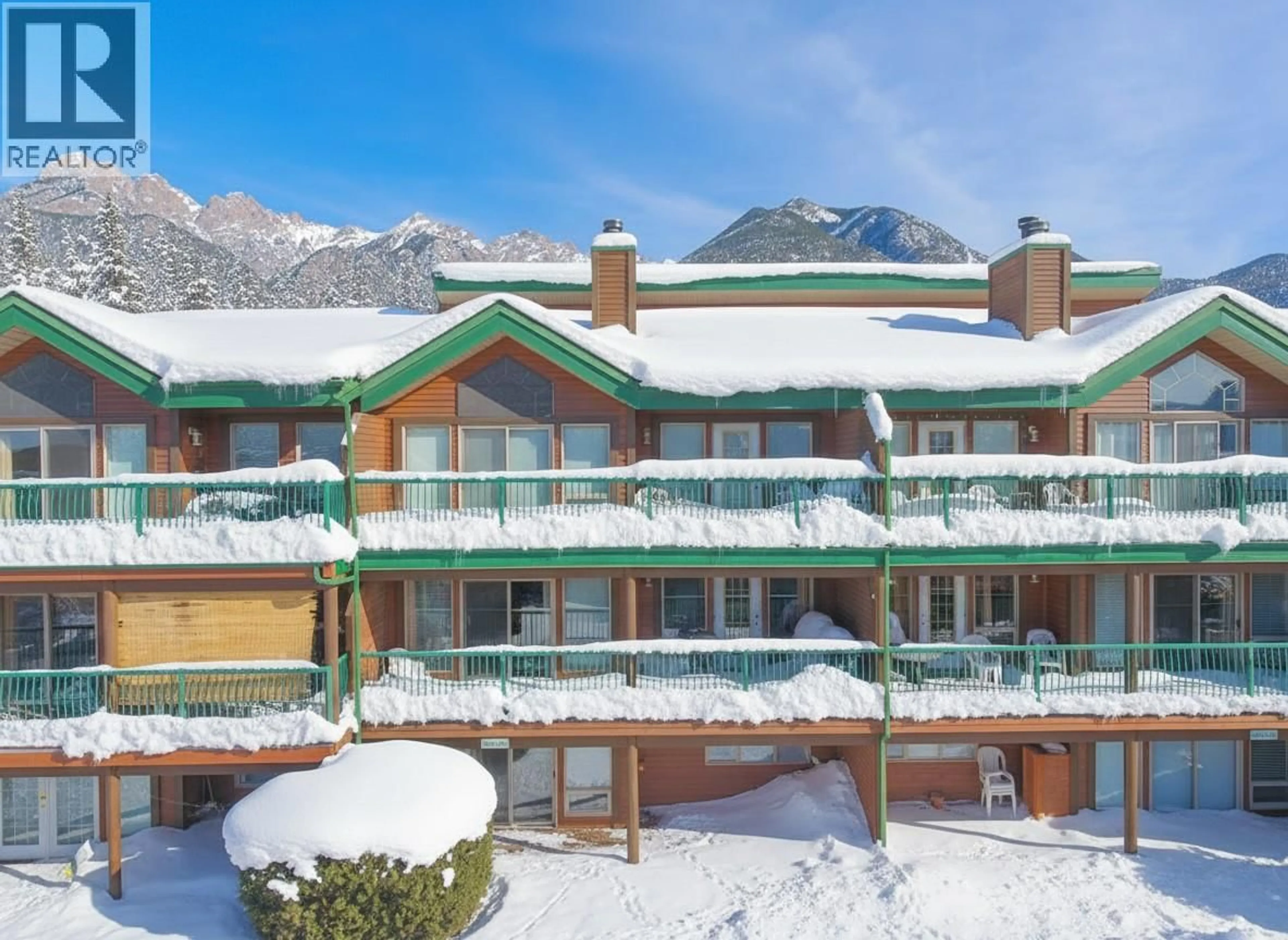 A pic from outside/outdoor area/front of a property/back of a property/a pic from drone, mountain view for 703 - 5155 FAIRWAY DRIVE, Fairmont Hot Springs British Columbia V0B1L1