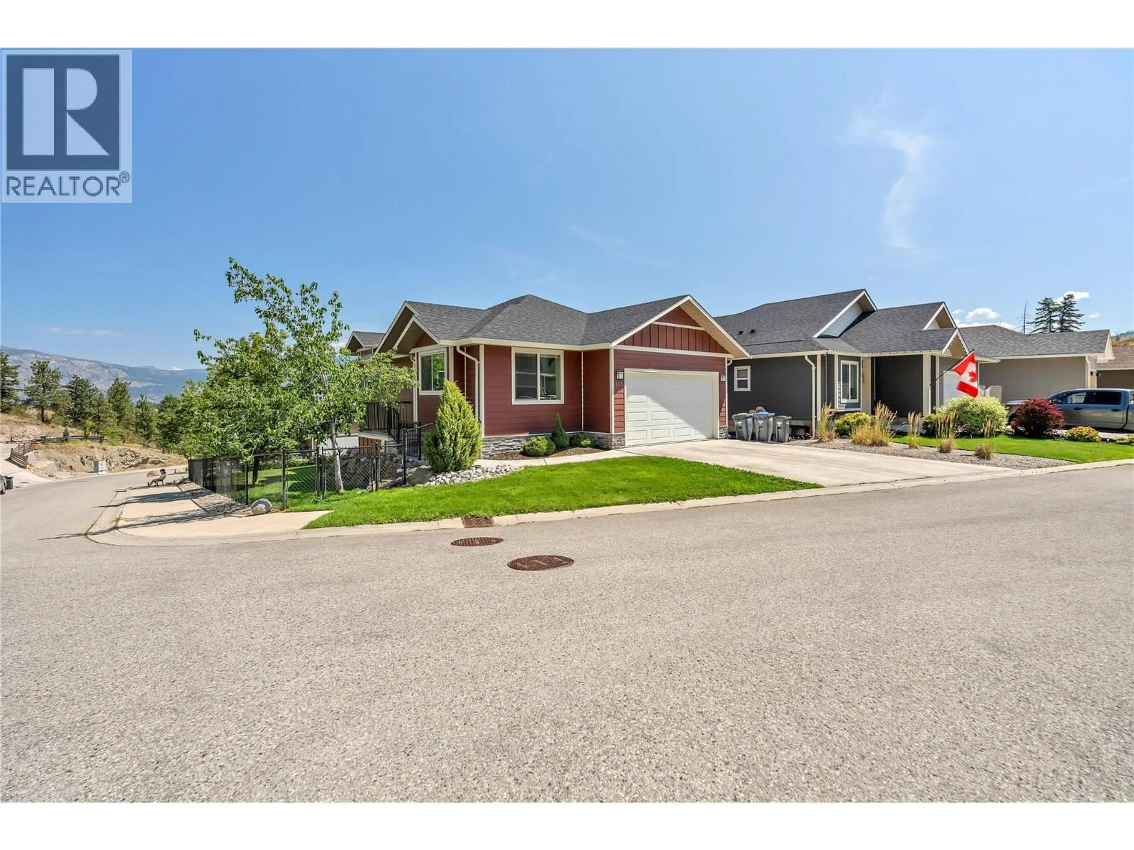 Home with vinyl exterior material, street for 101 - 14395 HERRON ROAD, Summerland British Columbia V0H1Z3