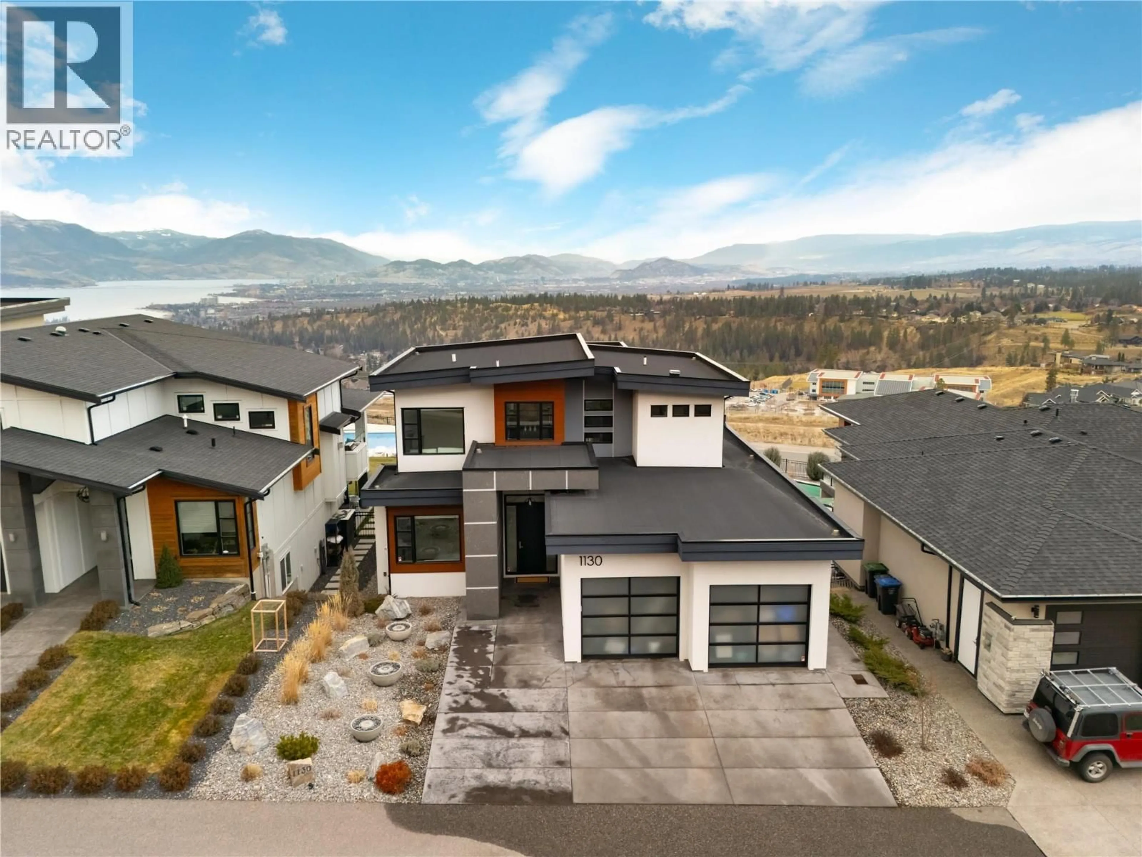 A pic from outside/outdoor area/front of a property/back of a property/a pic from drone, mountain view for 1130 LEDGEVIEW COURT, Kelowna British Columbia V1W5M6