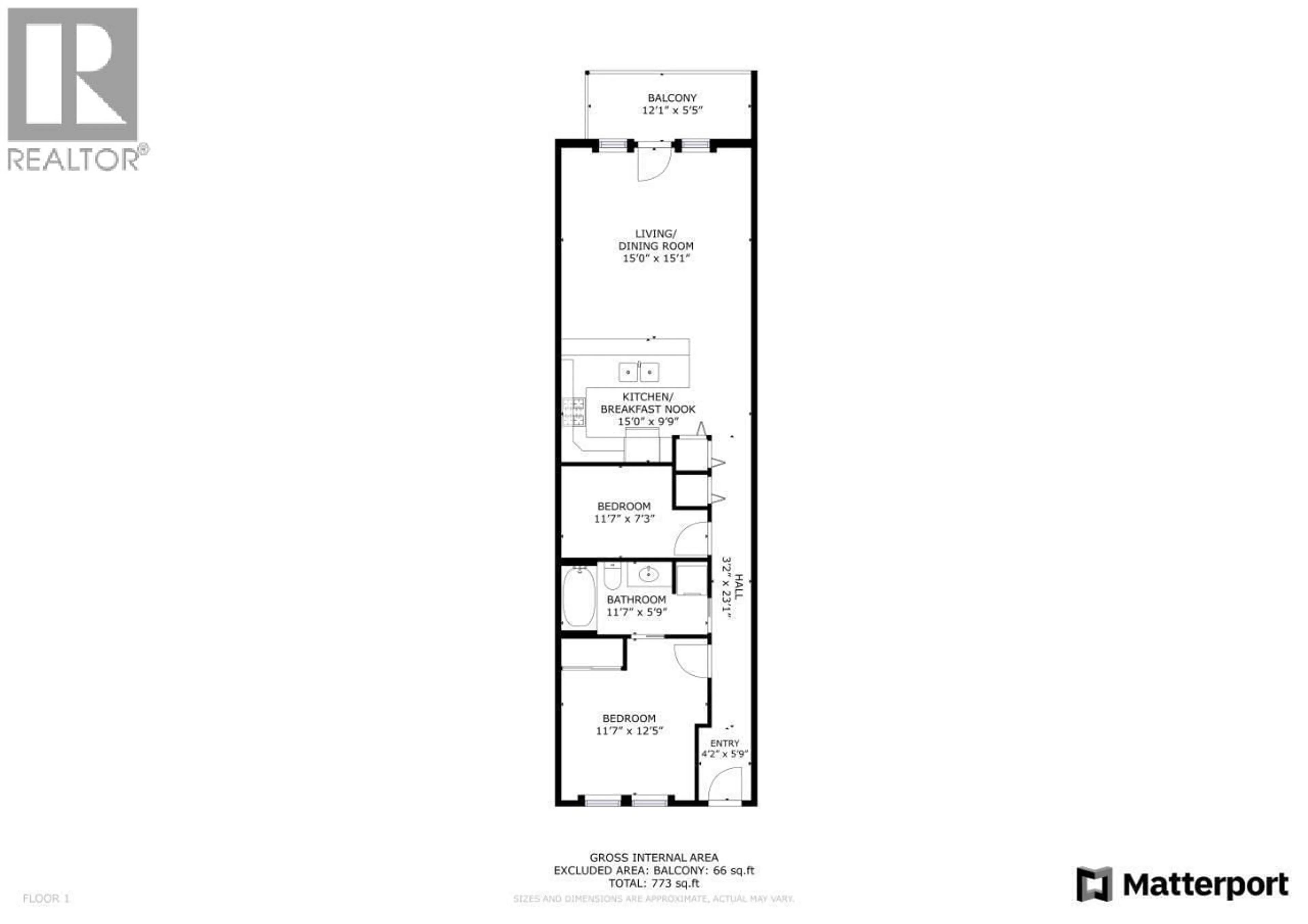 Floor plan for 205 - 5401 LAKESHORE DRIVE, Osoyoos British Columbia V0H1V6