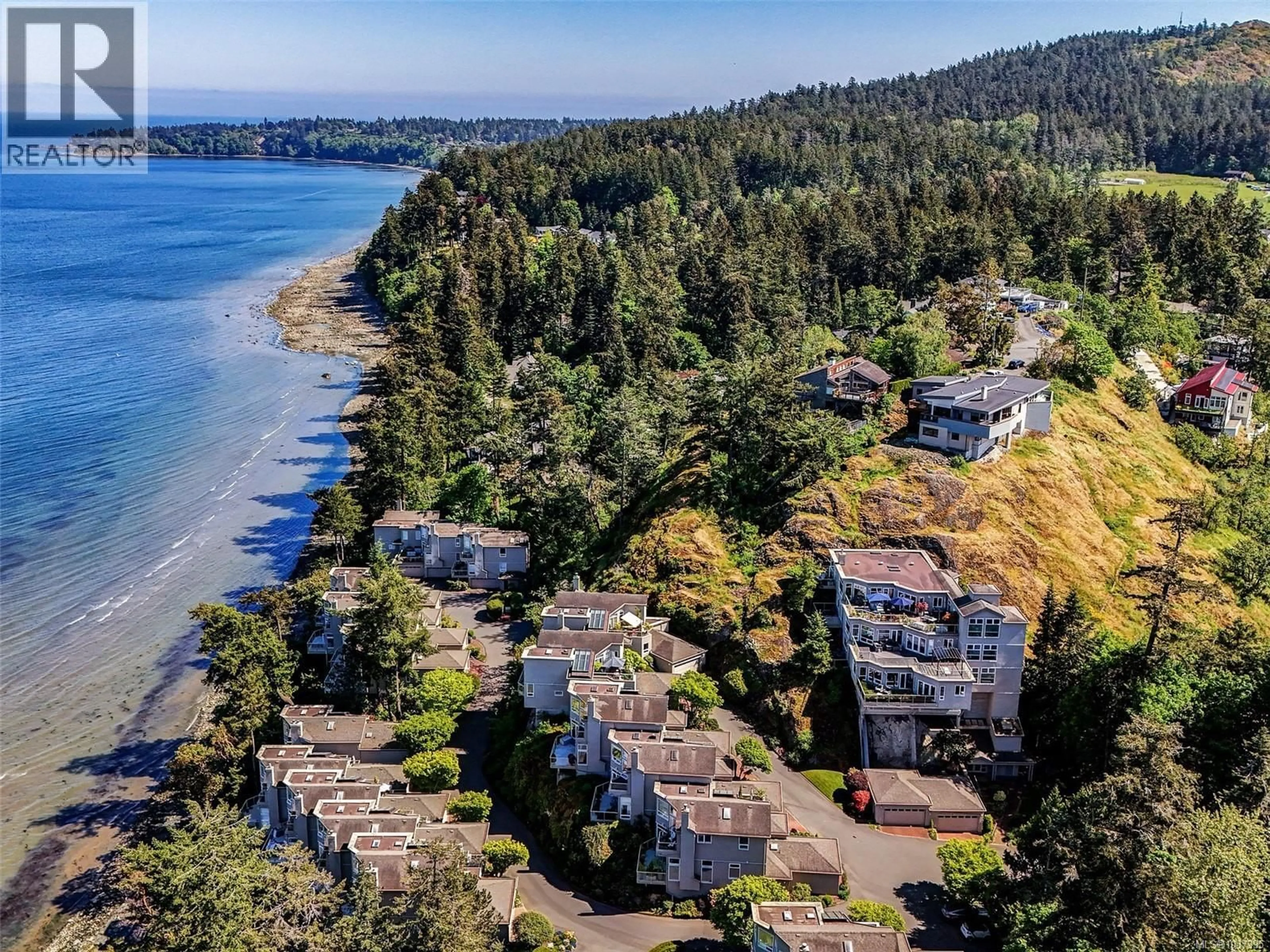 A pic from outside/outdoor area/front of a property/back of a property/a pic from drone, water/lake/river/ocean view for 1 - 4771 CORDOVA BAY ROAD, Saanich British Columbia V8Y2J7