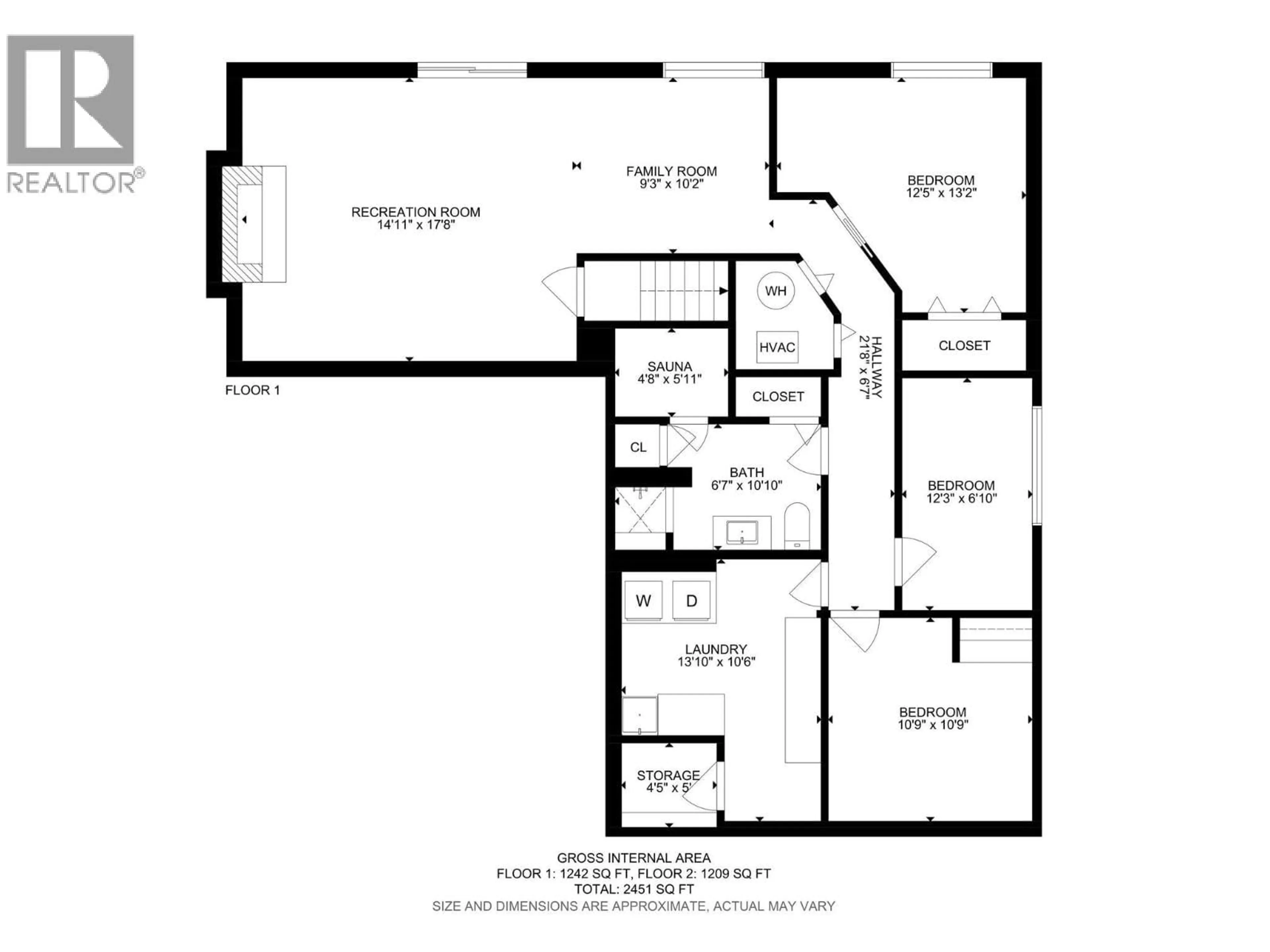 Floor plan for 1175 TREVOR DRIVE, West Kelowna British Columbia V1Z2K1
