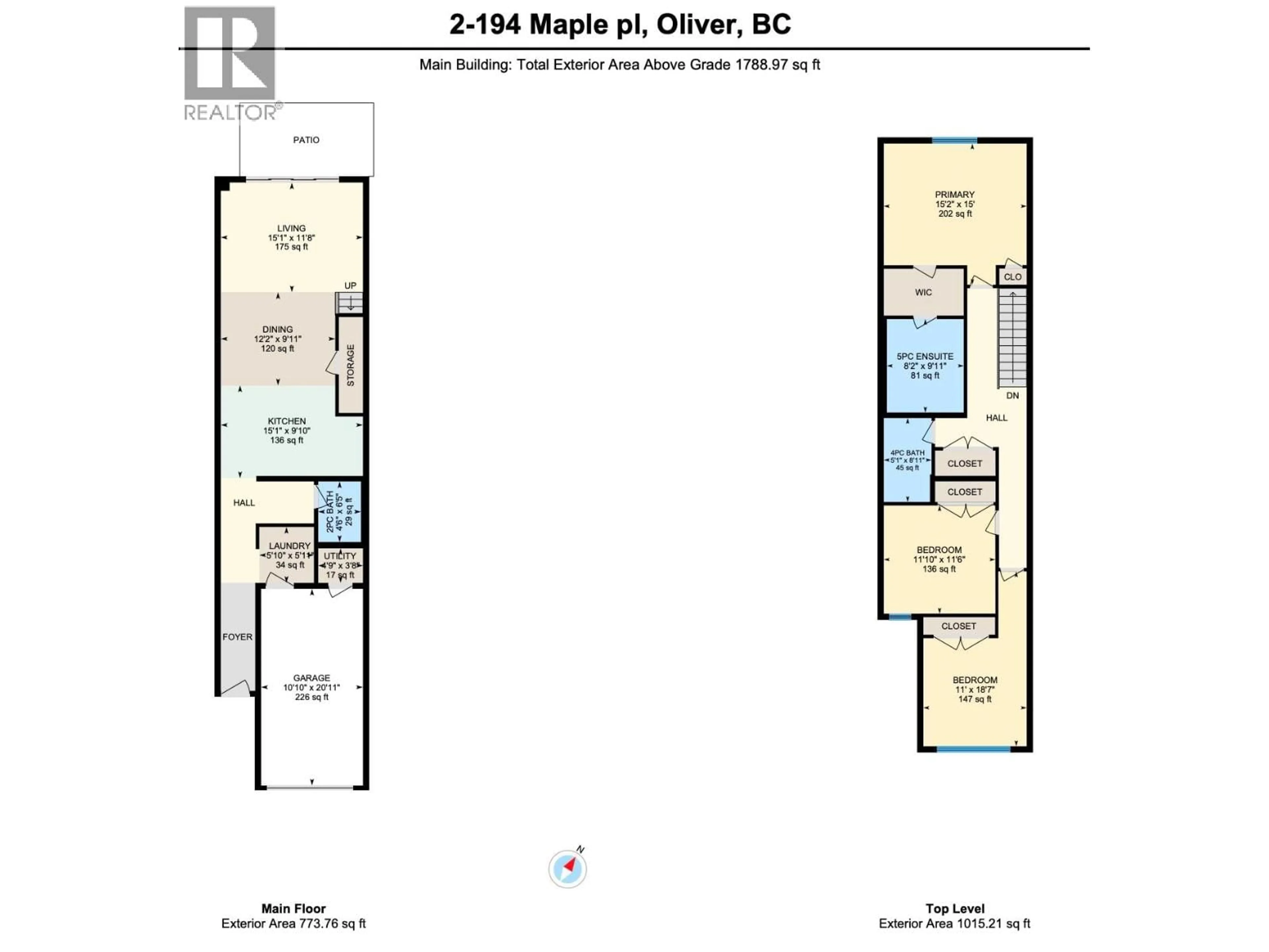 Floor plan for 3 - 194 MAPLE PLACE, Oliver British Columbia V0H1T9