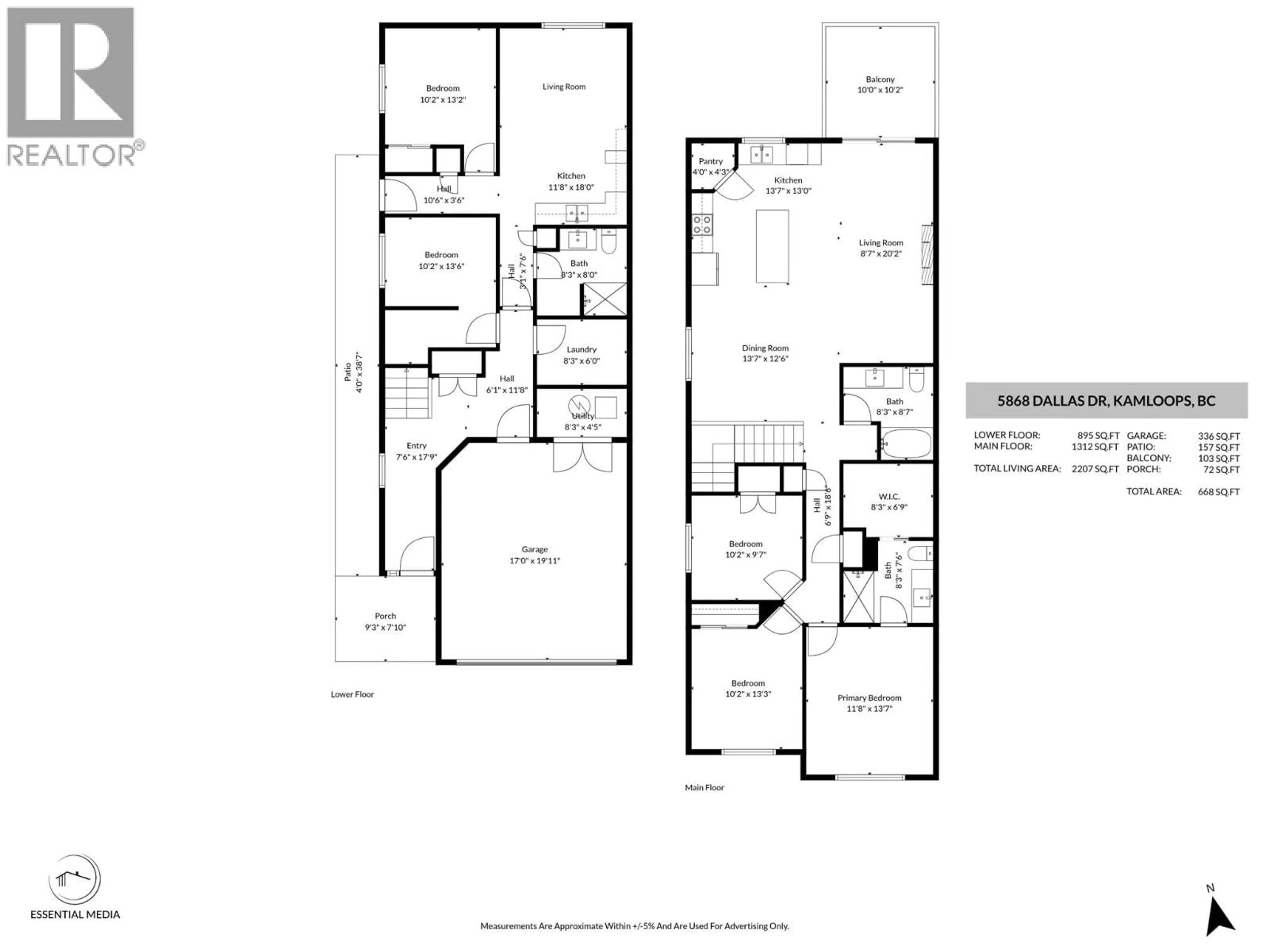 Floor plan for 5868 DALLAS DRIVE, Kamloops British Columbia V2C4X2