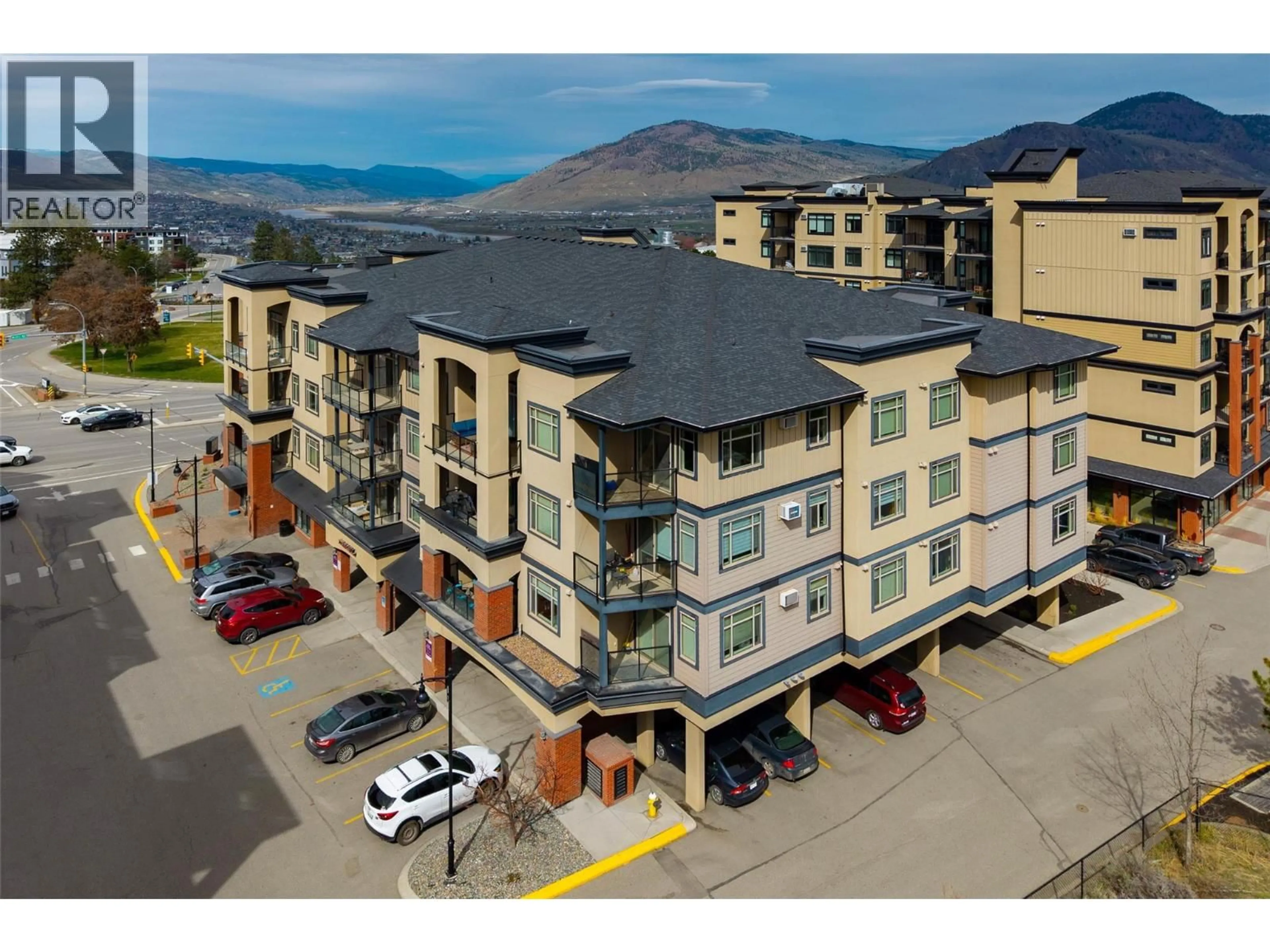 A pic from outside/outdoor area/front of a property/back of a property/a pic from drone, mountain view for 202 - 775 MCGILL ROAD, Kamloops British Columbia V2C0B8