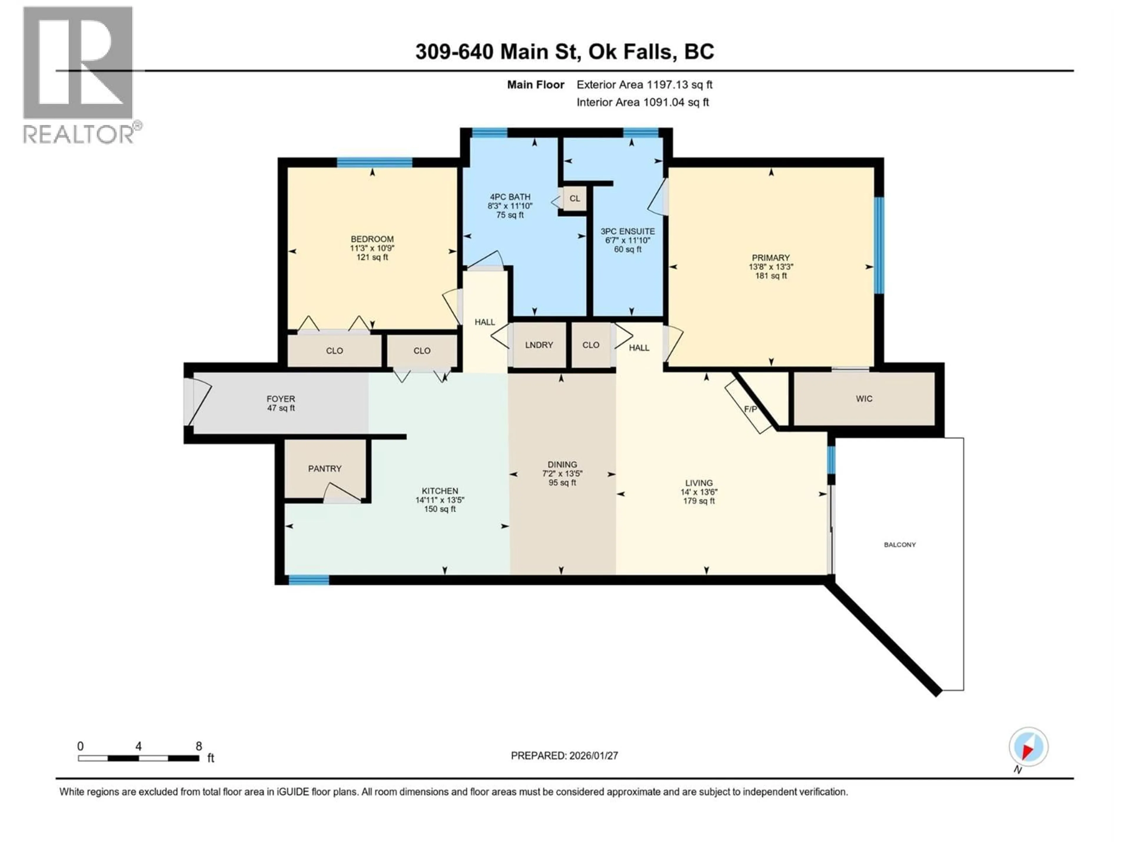 Floor plan for 309 - 640 MAIN STREET, Okanagan Falls British Columbia V0H1R4