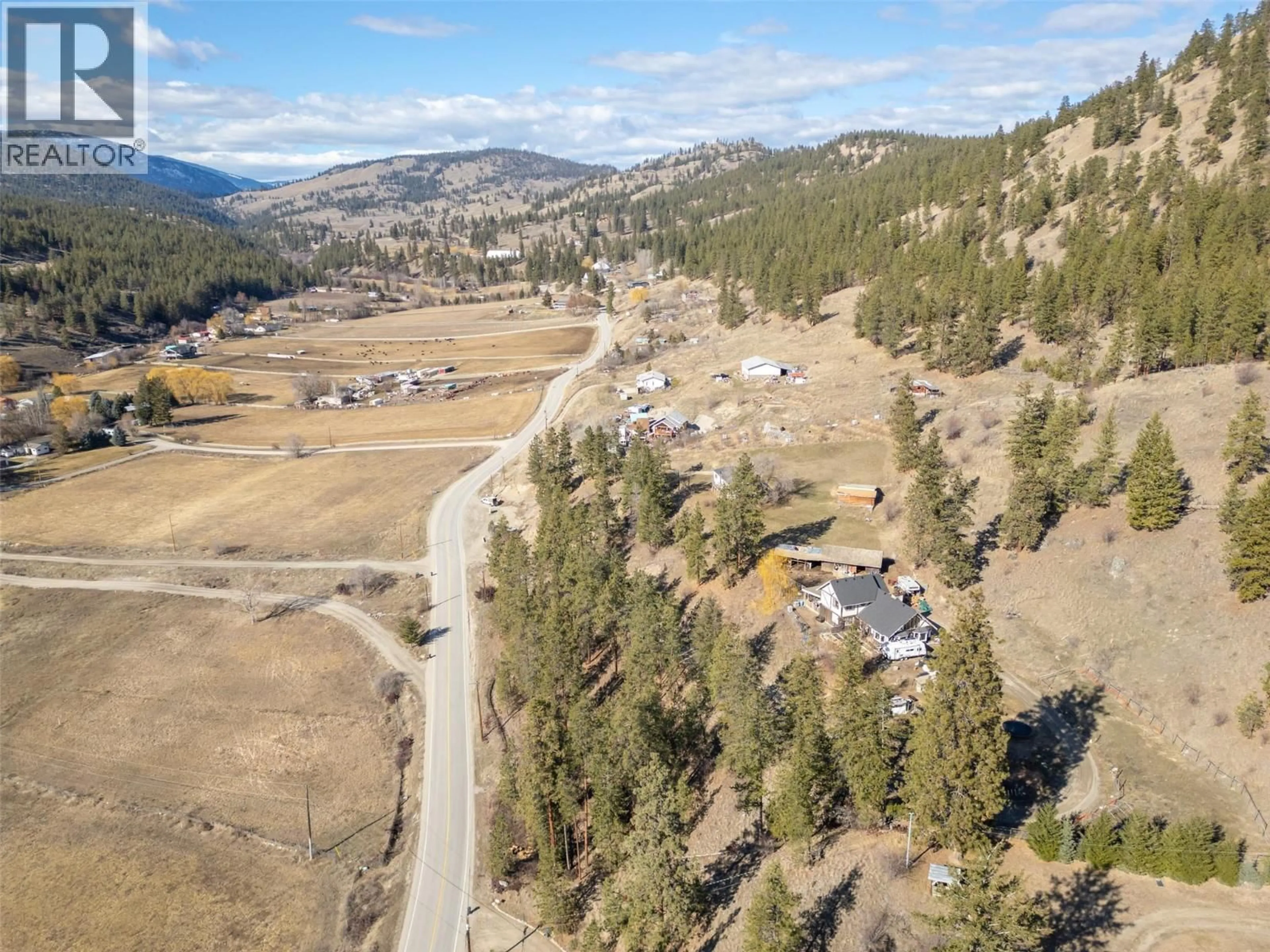 A pic from outside/outdoor area/front of a property/back of a property/a pic from drone, mountain view for 22797 GARNET VALLEY ROAD, Summerland British Columbia V0H1Z3