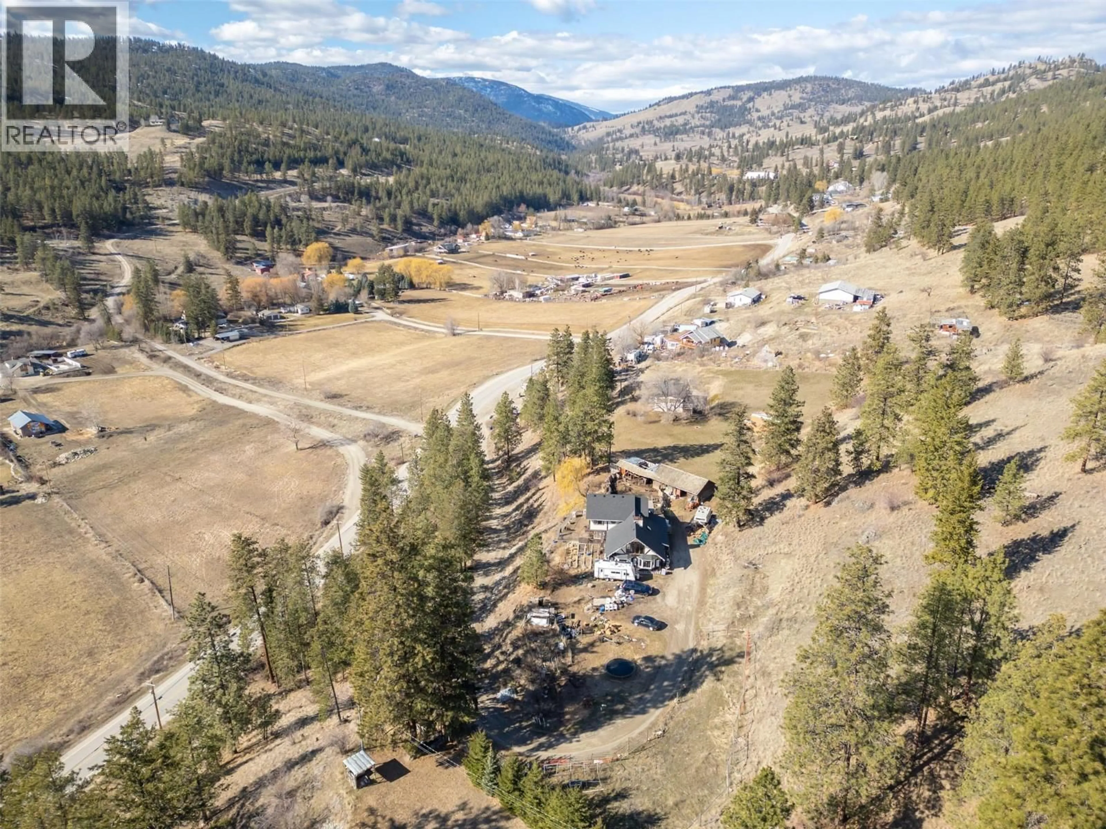 A pic from outside/outdoor area/front of a property/back of a property/a pic from drone, mountain view for 22797 GARNET VALLEY ROAD, Summerland British Columbia V0H1Z3