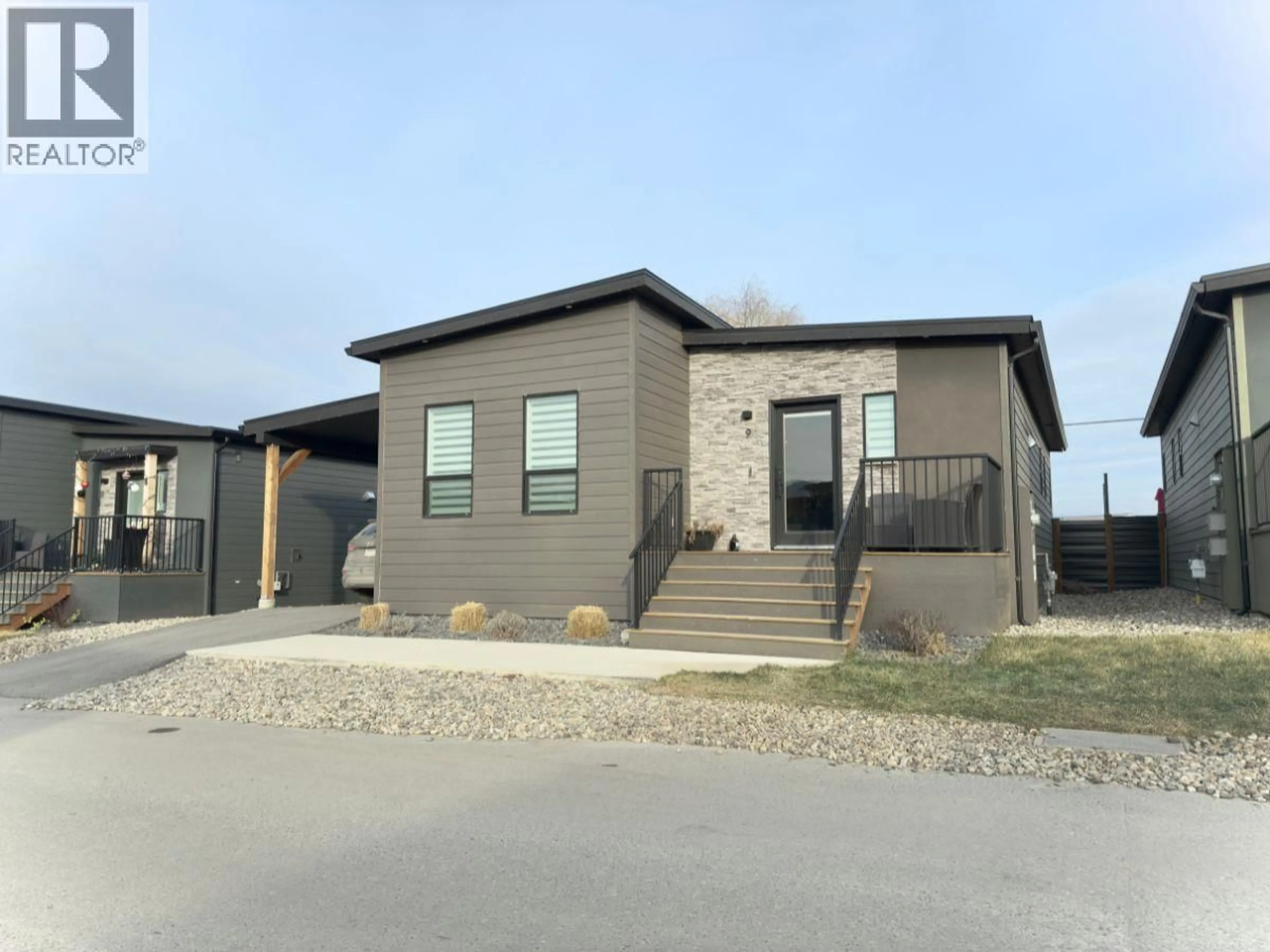 Home with vinyl exterior material, street for 9 - 8900 JIM BAILEY ROAD, Kelowna British Columbia V4V0B5