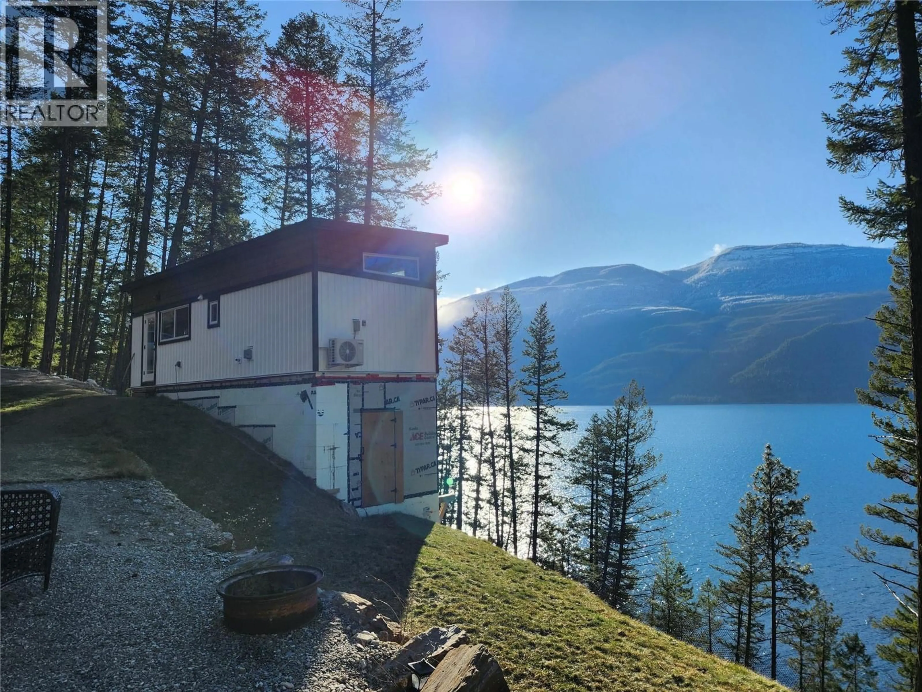 A pic from outside/outdoor area/front of a property/back of a property/a pic from drone, mountain view for 1429 SALISBURY LANE NORTH, Argenta British Columbia V0B1M0