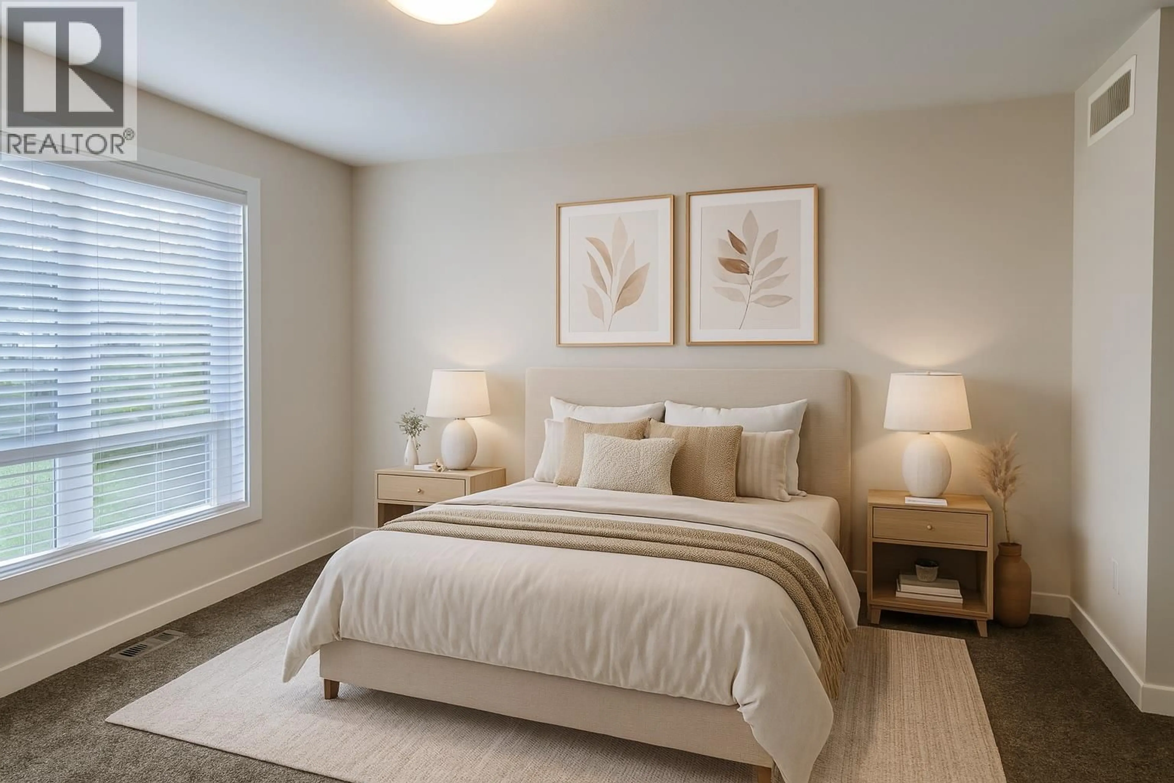 Bedroom with bed, carpet floor for 62 - 170 CELANO CRESCENT, Kelowna British Columbia V1V0B6