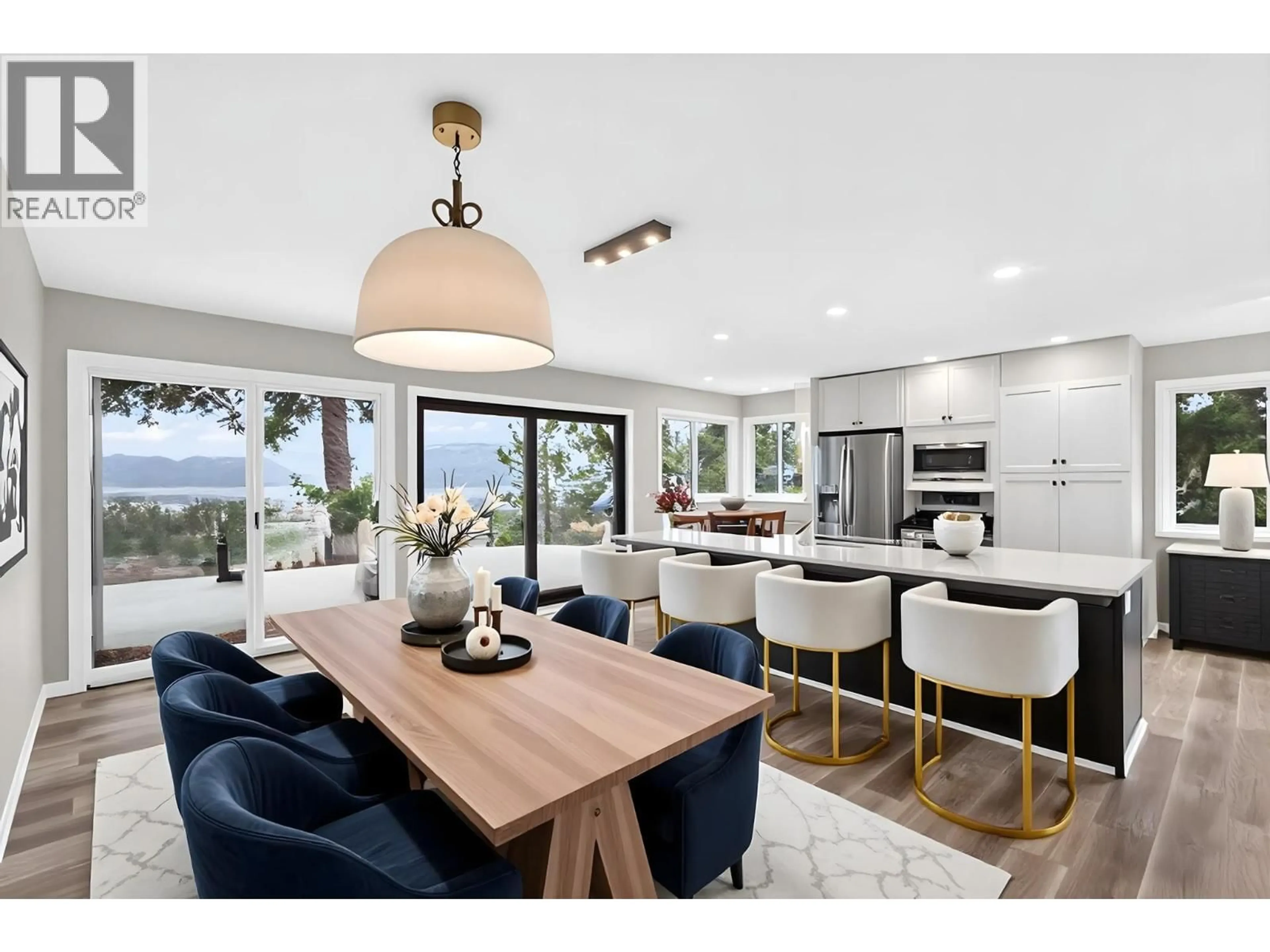 Open concept kitchen, wood/laminate floor for 2848 LOWER GLENROSA ROAD, West Kelowna British Columbia V4T1C8