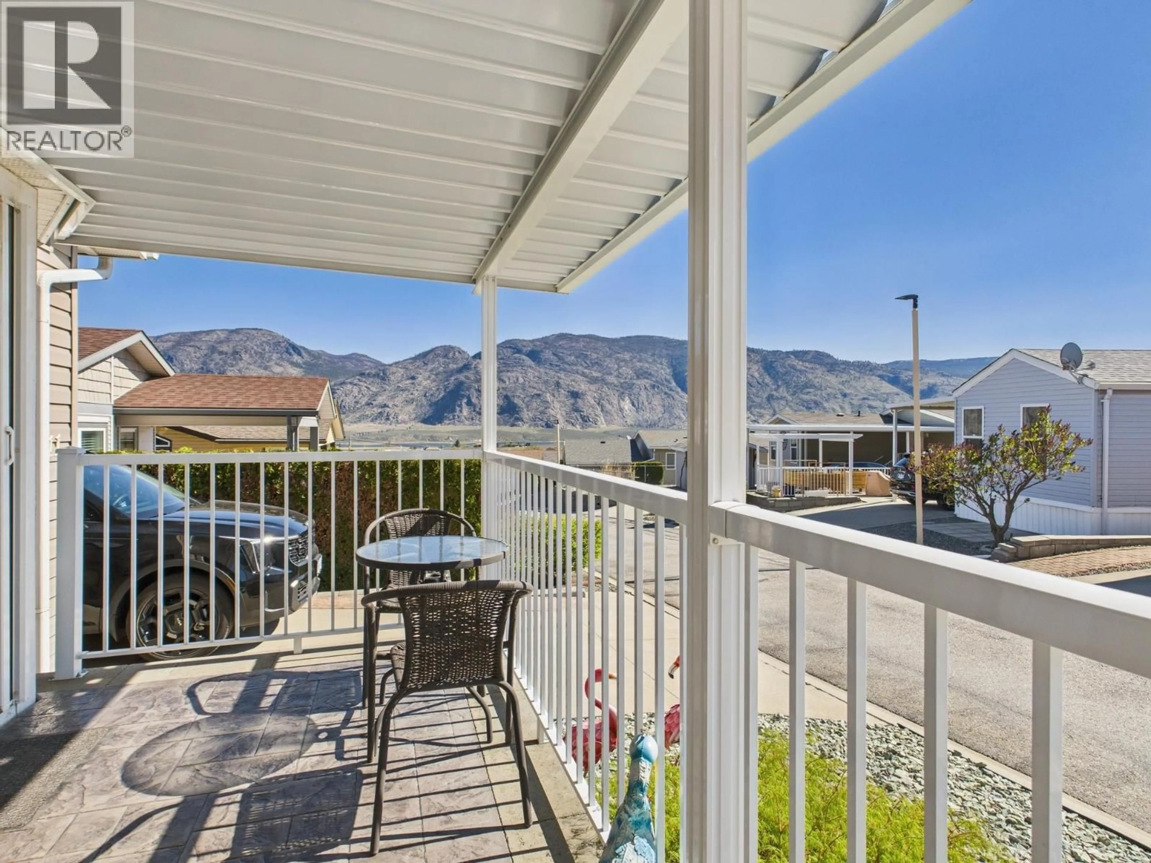 Patio, mountain view for 11 - 9410 115TH STREET, Osoyoos British Columbia V0H1V5