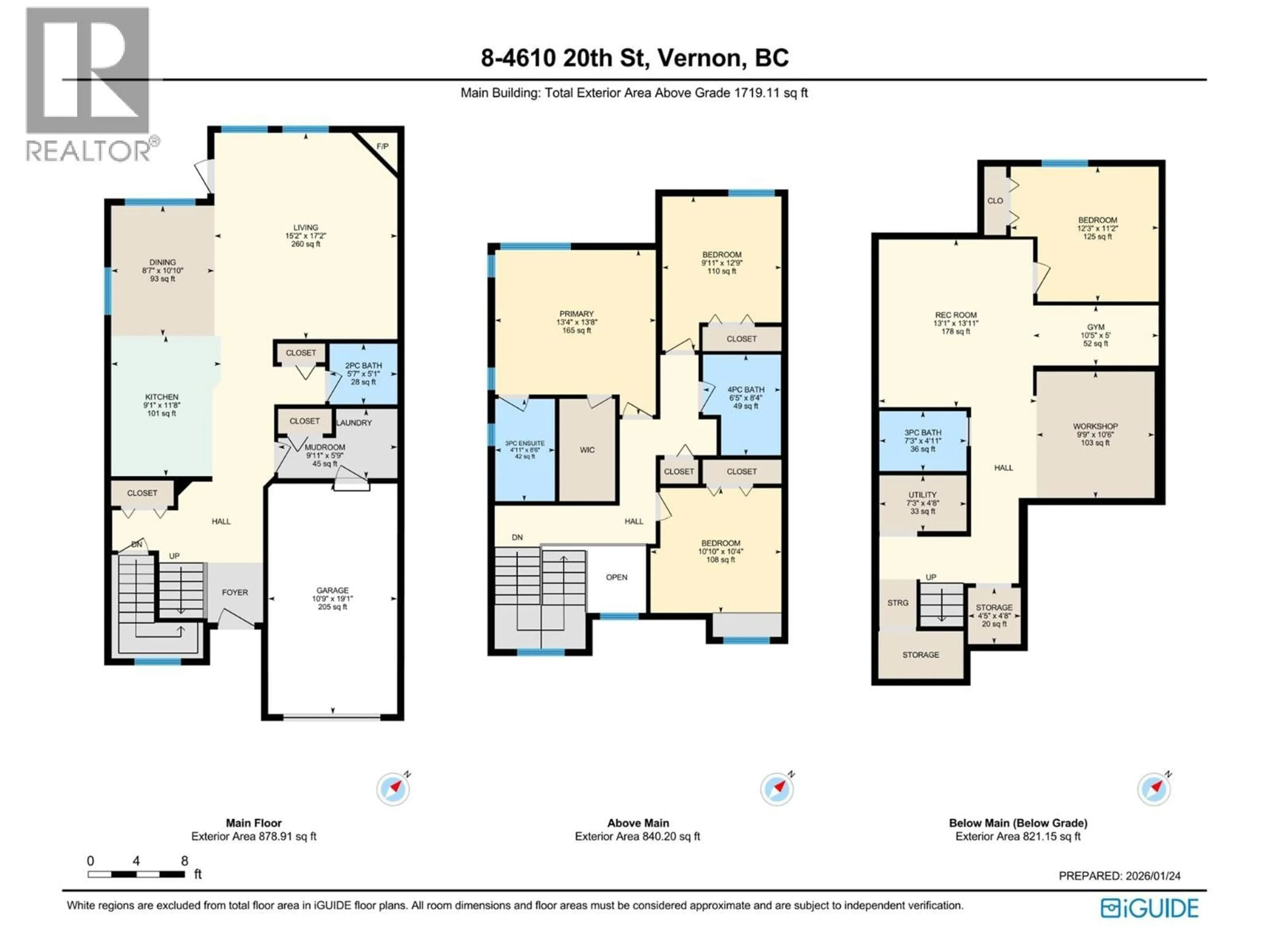 Floor plan for 8 - 4610 20 STREET, Vernon British Columbia V1T4E5