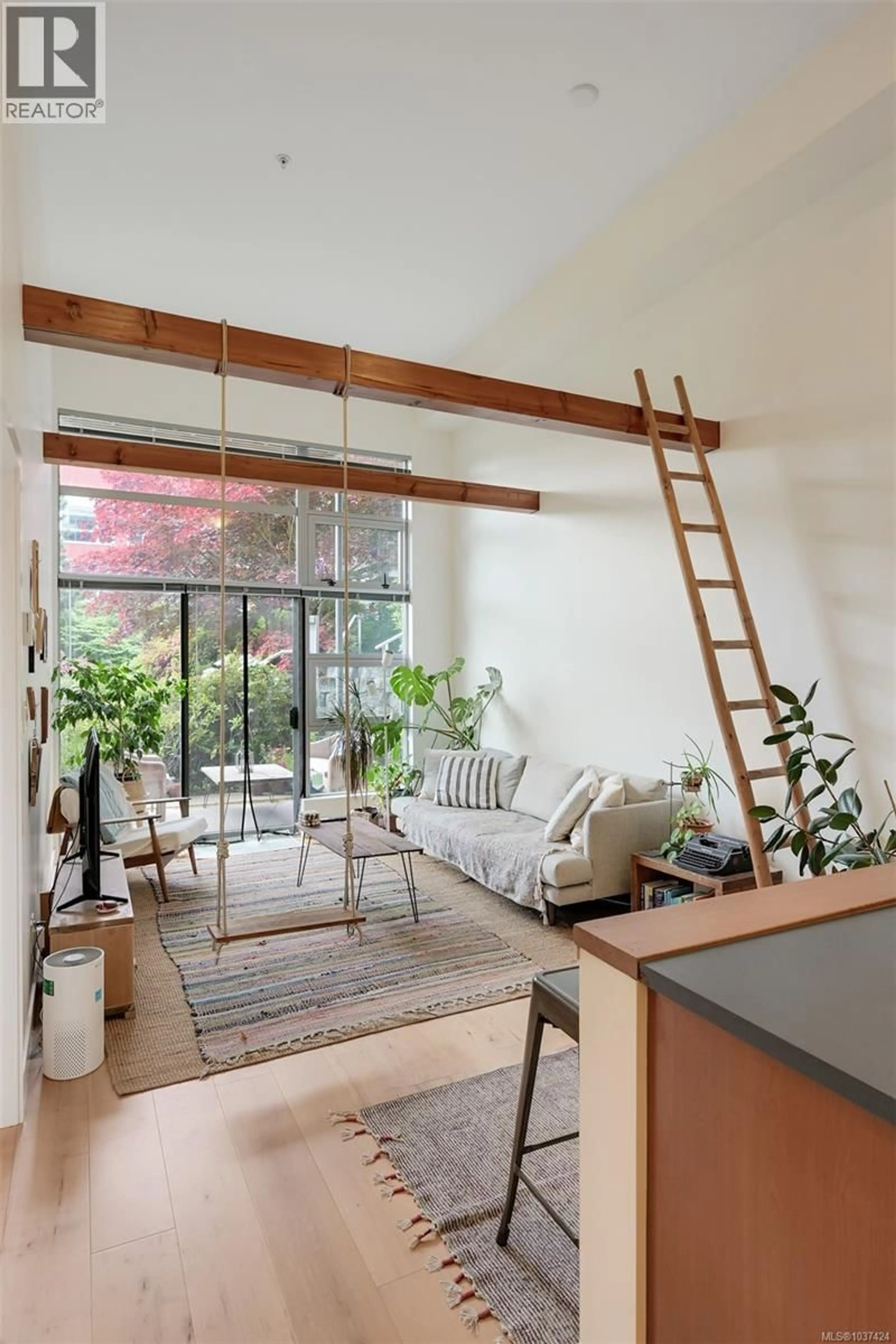 Living room with furniture, unknown for 107 - 797 TYEE ROAD, Victoria British Columbia V9A7R4