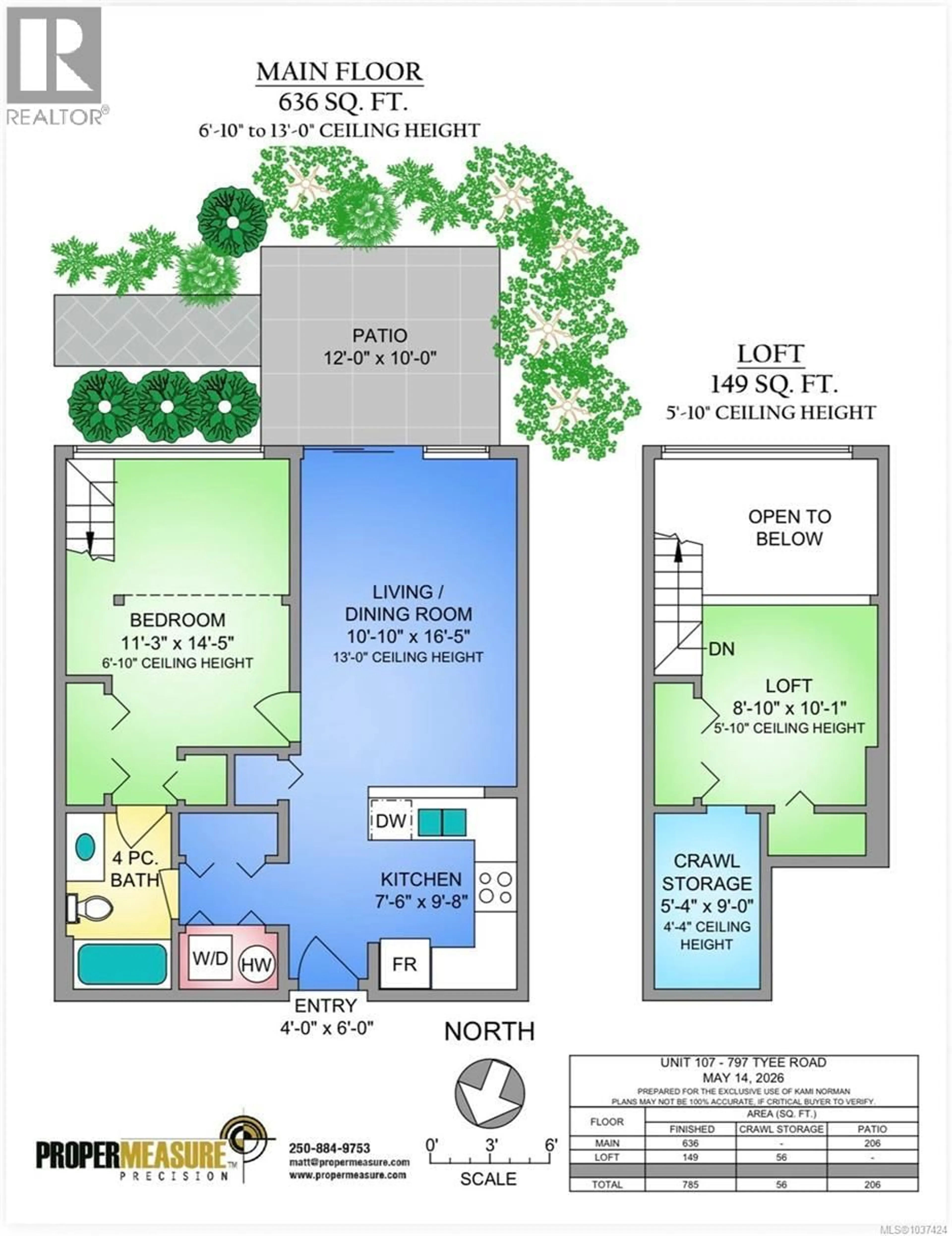 Floor plan for 107 - 797 TYEE ROAD, Victoria British Columbia V9A7R4
