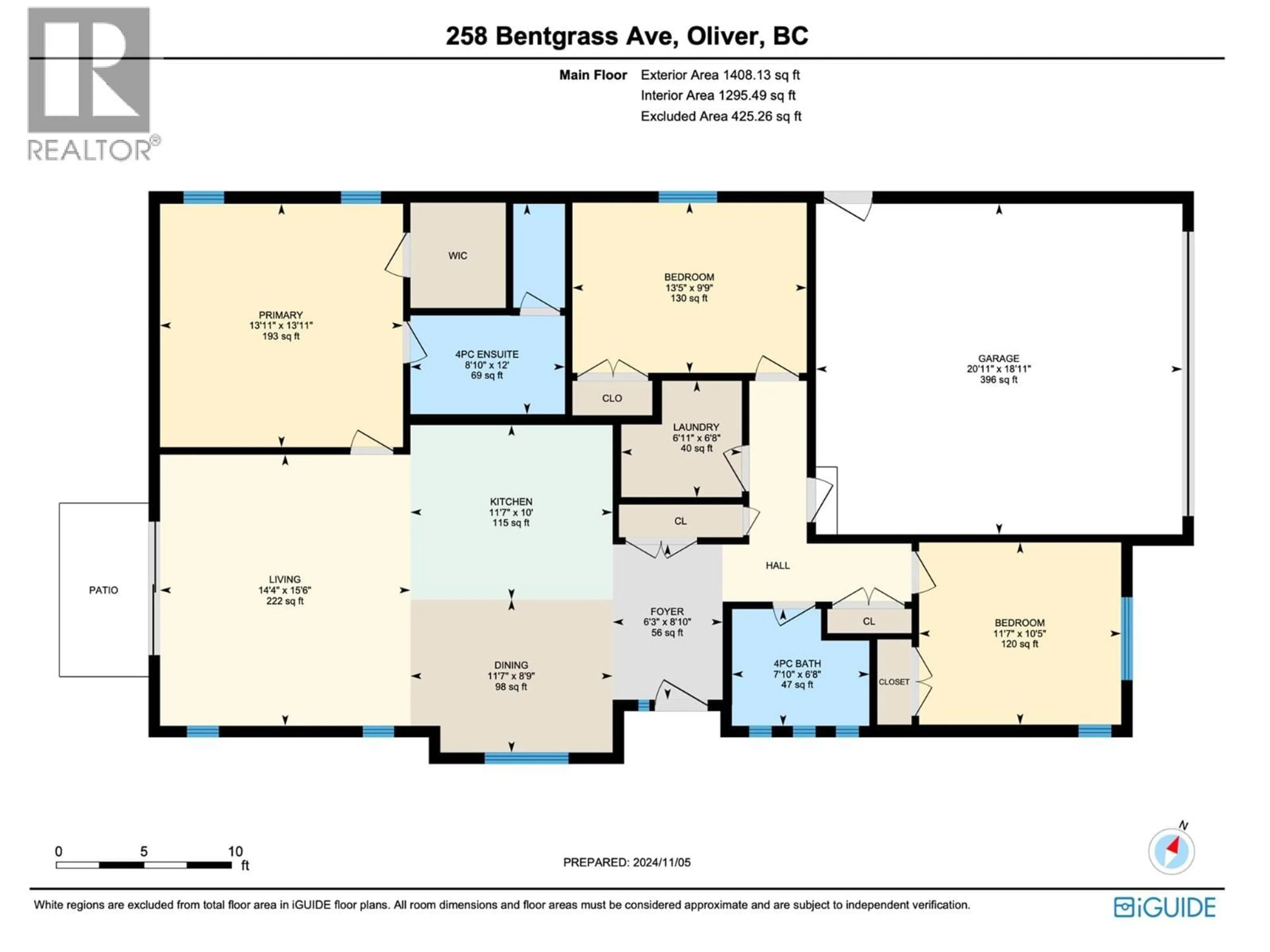 Floor plan for 258 BENTGRASS AVENUE, Oliver British Columbia V0H1T3