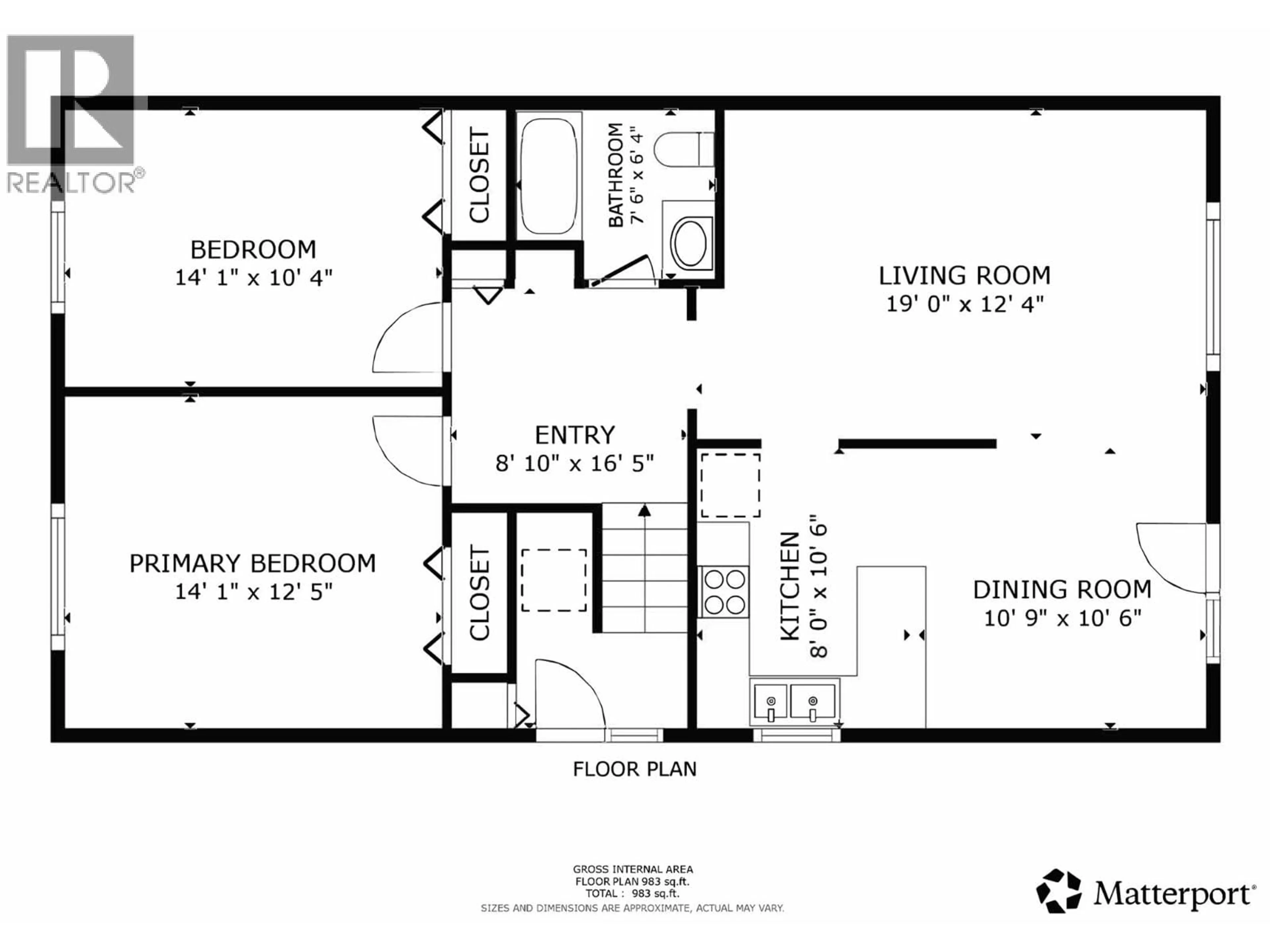 Floor plan for 1105 CACTUS ROAD, Kelowna British Columbia V1X5N3