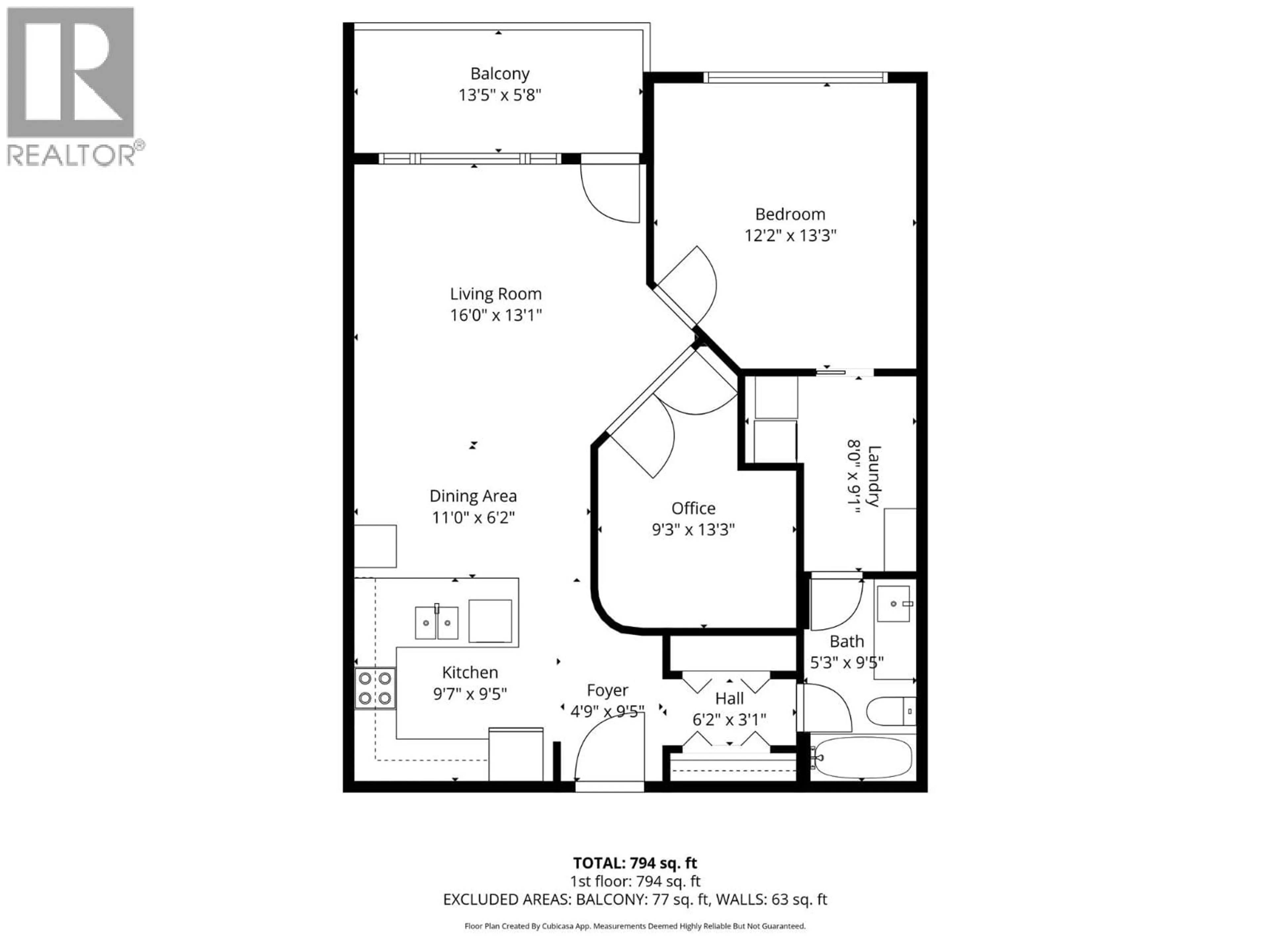 Floor plan for 306 - 1200 HARRISON PLACE, Kamloops British Columbia V1S1M1