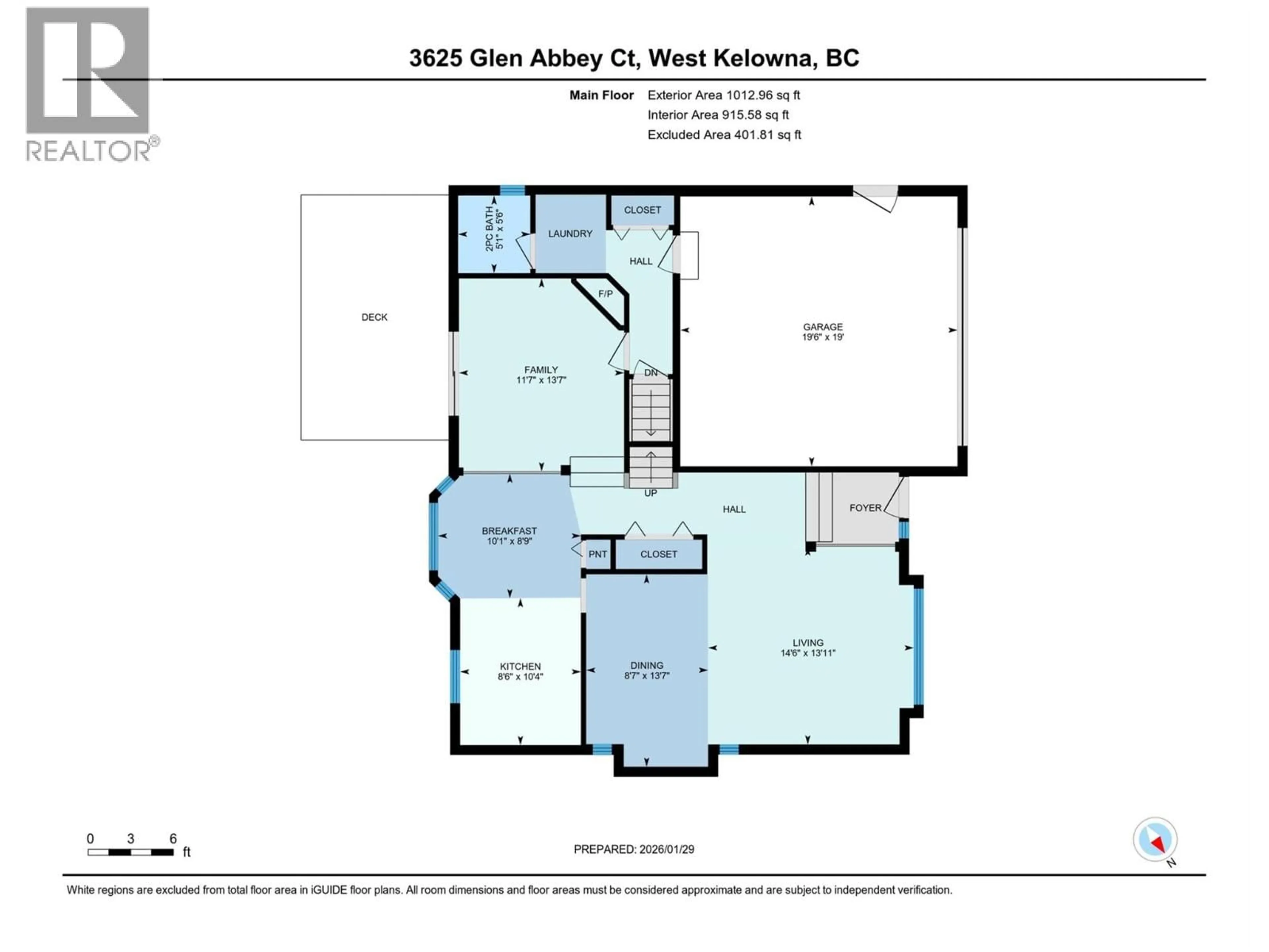 Floor plan for 3625 GLEN ABBEY COURT, West Kelowna British Columbia V4T2N1
