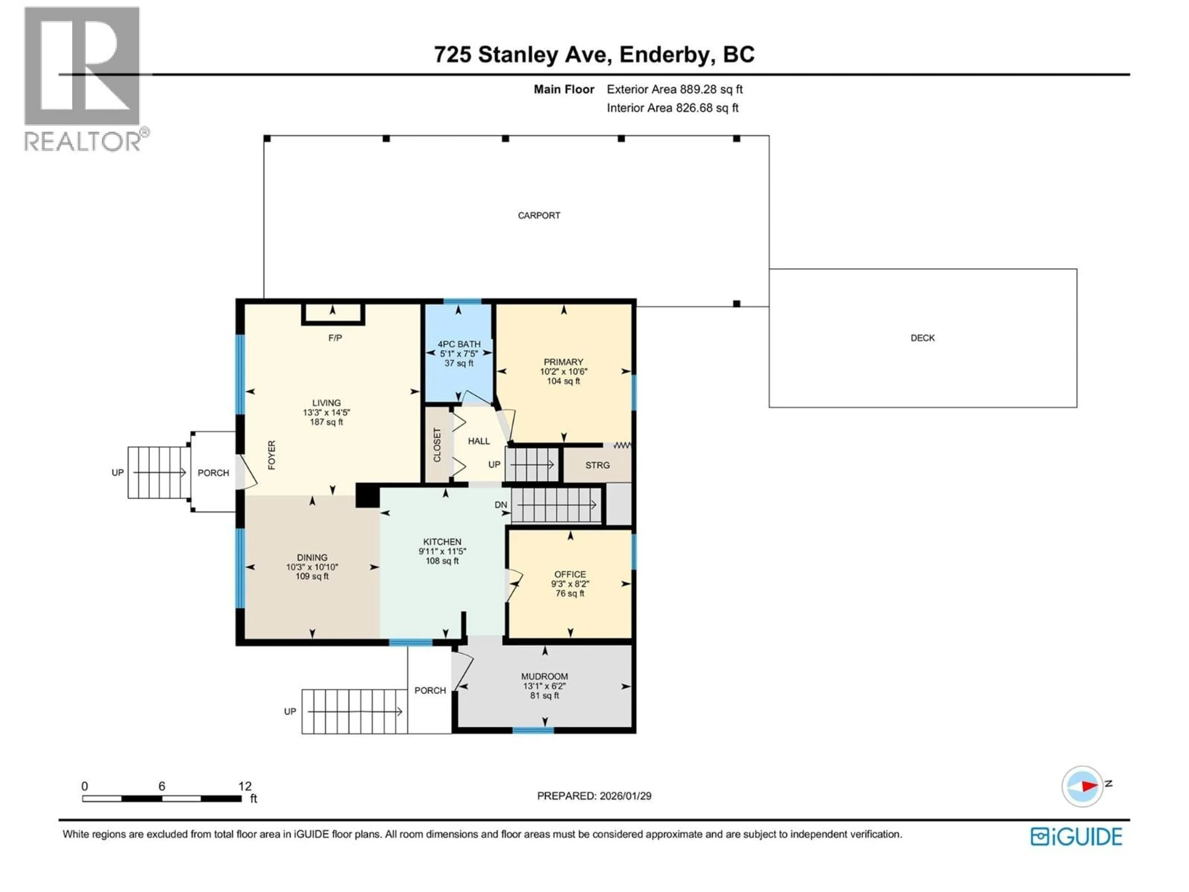 Floor plan for 725 STANLEY AVENUE, Enderby British Columbia V0E1V0