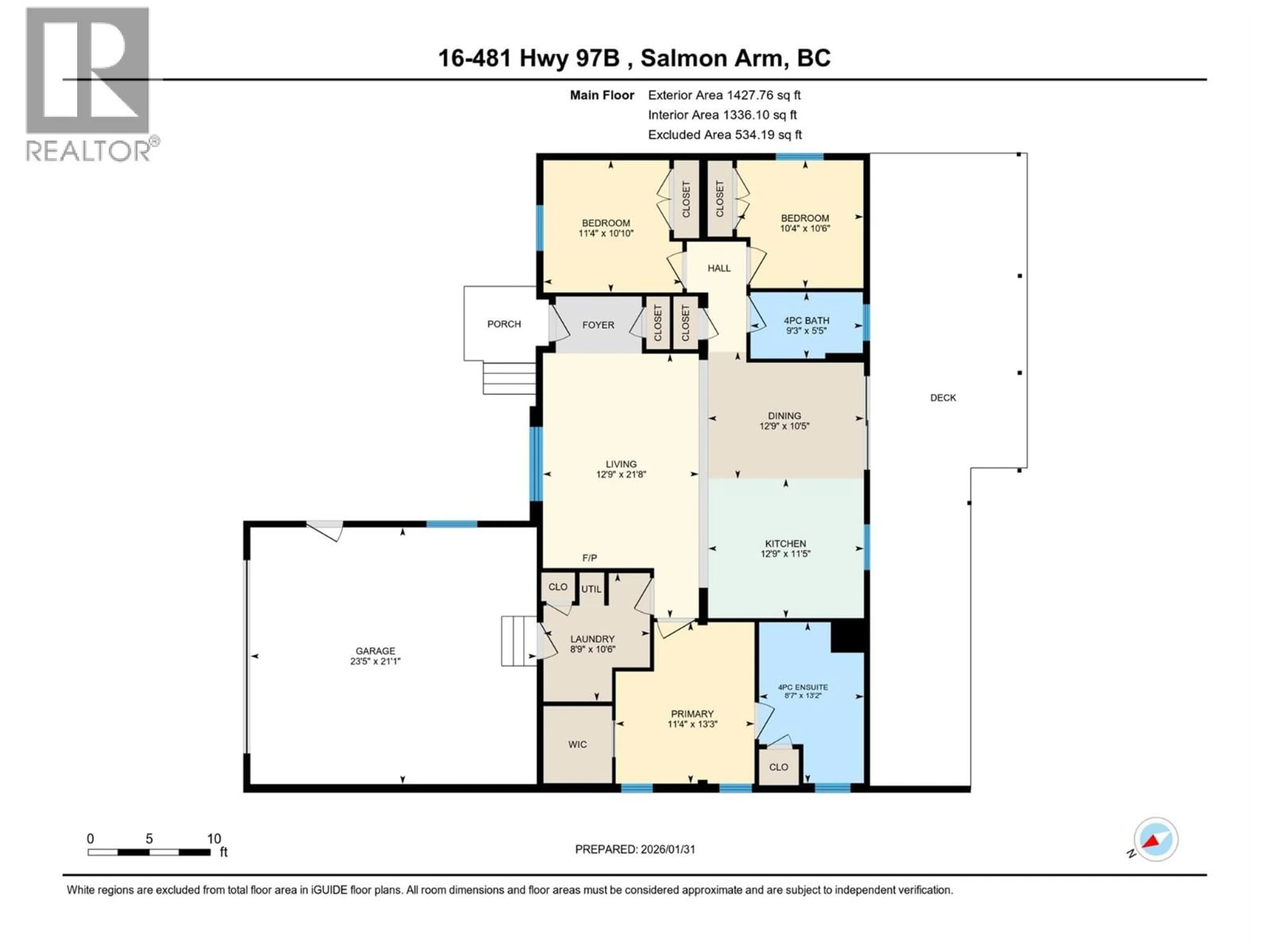 Floor plan for 16 - 481 97B HIGHWAY NORTHEAST, Salmon Arm British Columbia V1E1X5