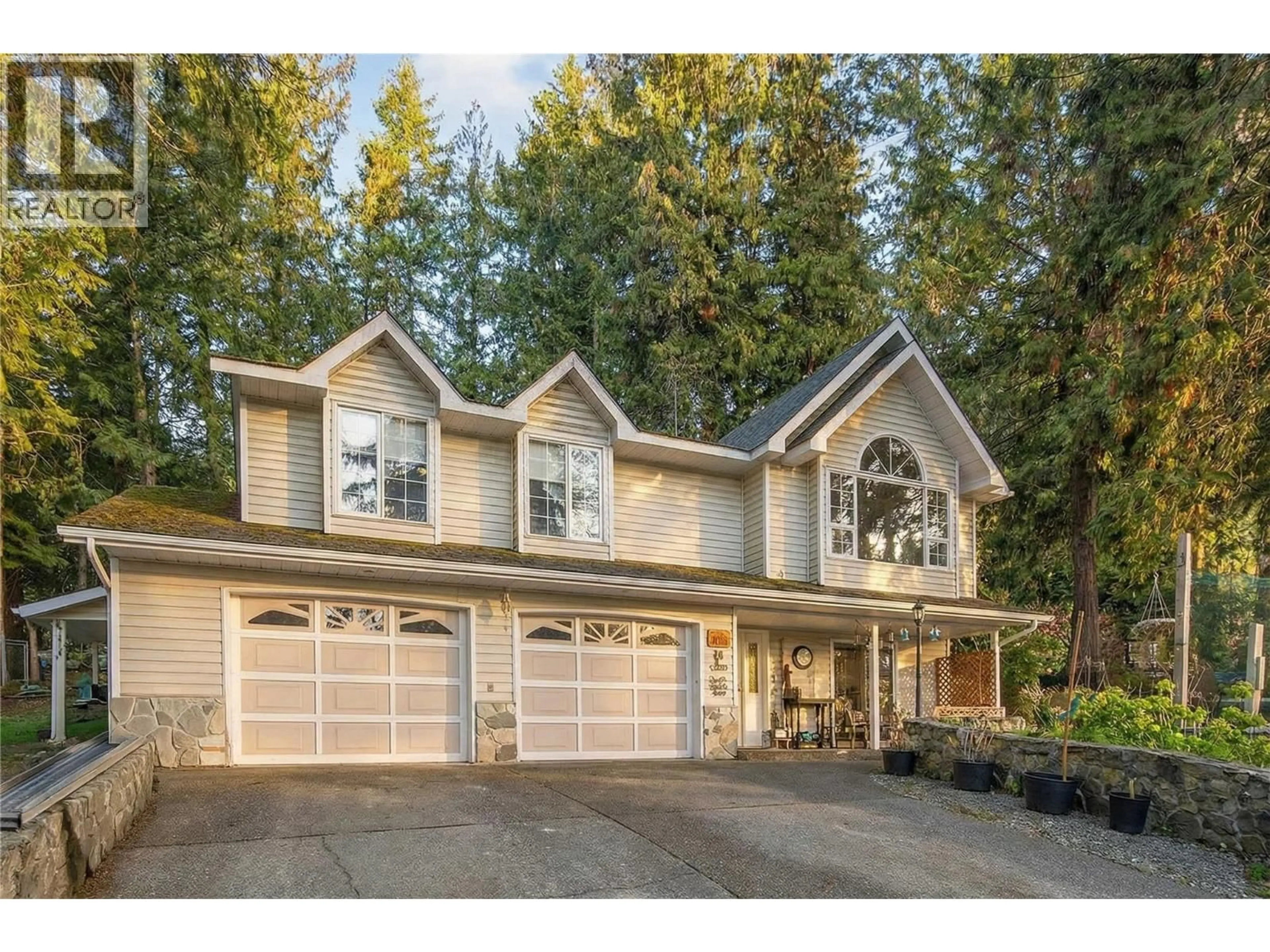 Home with vinyl exterior material, street for 114 TIMBERLANE ROAD, Enderby British Columbia V0E1V1