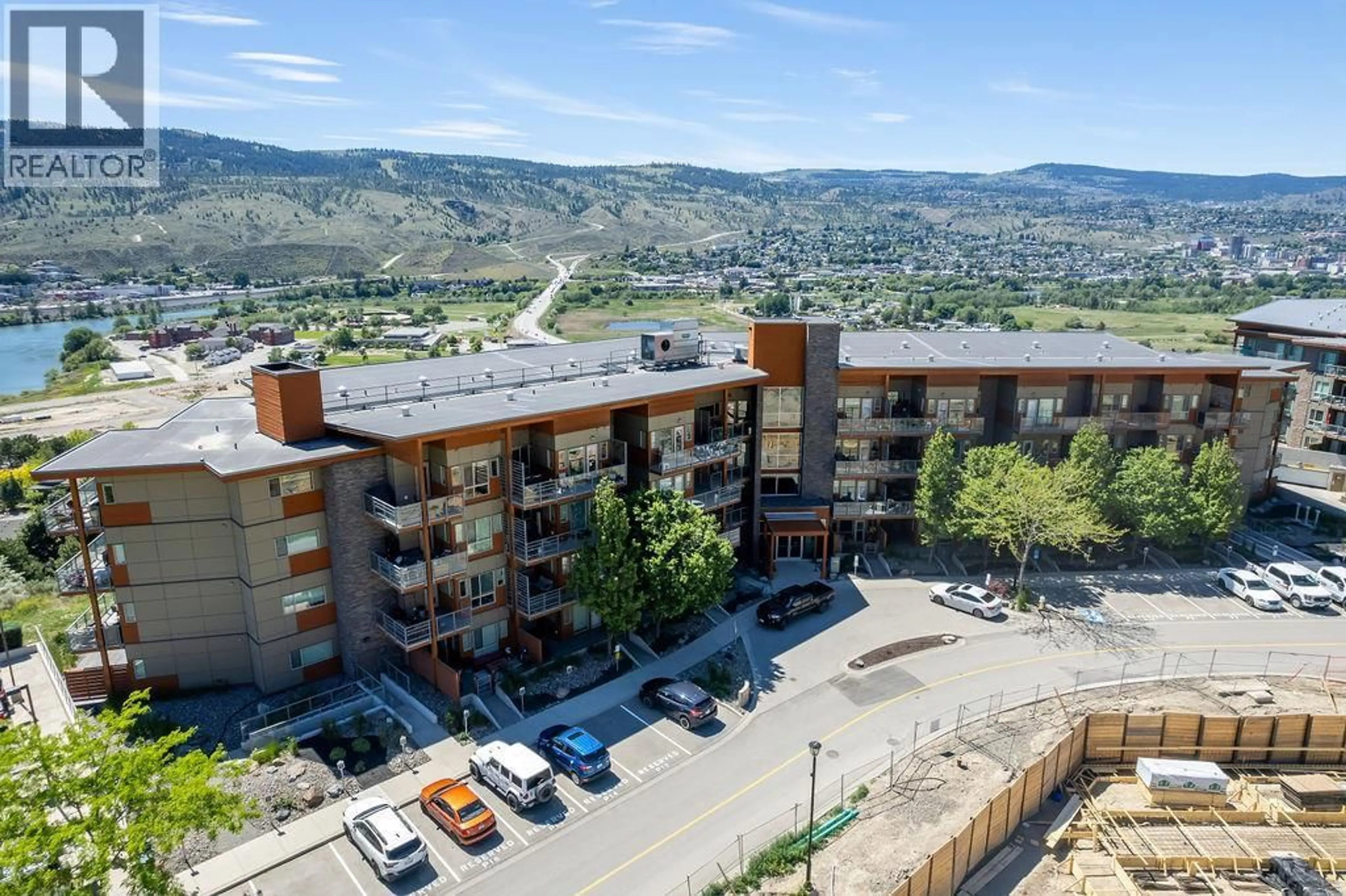 A pic from outside/outdoor area/front of a property/back of a property/a pic from drone, mountain view for 2307 - 1030 TALASA WAY, Kamloops British Columbia V2H1R1