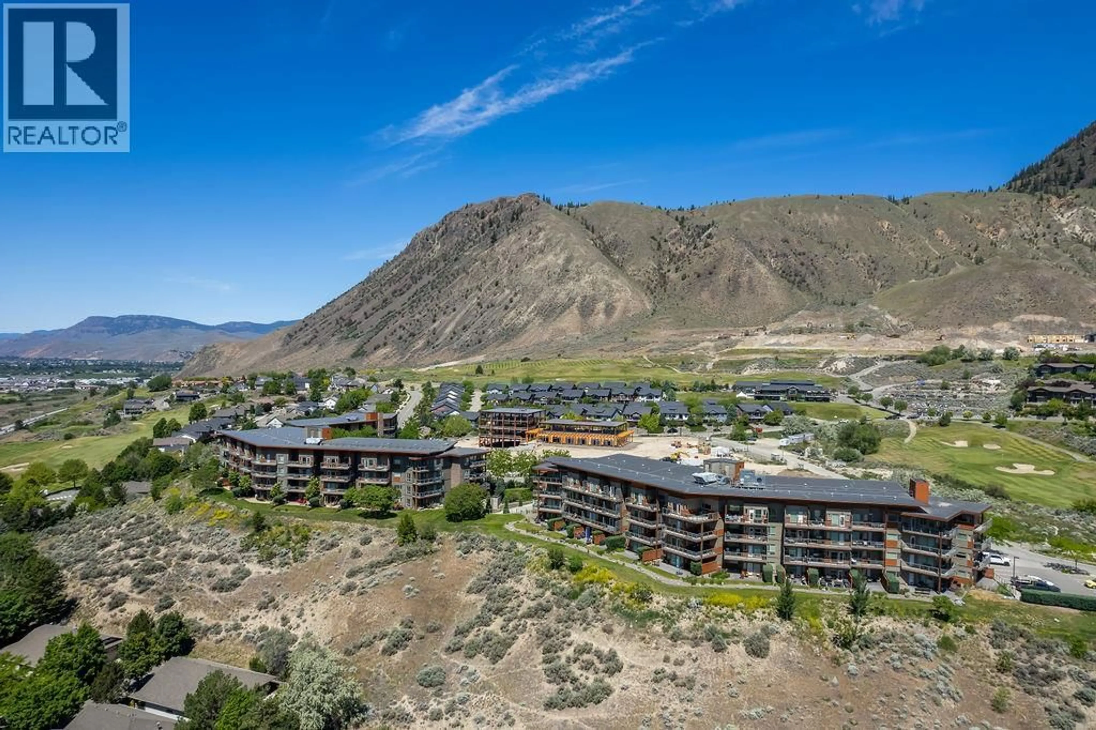A pic from outside/outdoor area/front of a property/back of a property/a pic from drone, mountain view for 2307 - 1030 TALASA WAY, Kamloops British Columbia V2H1R1