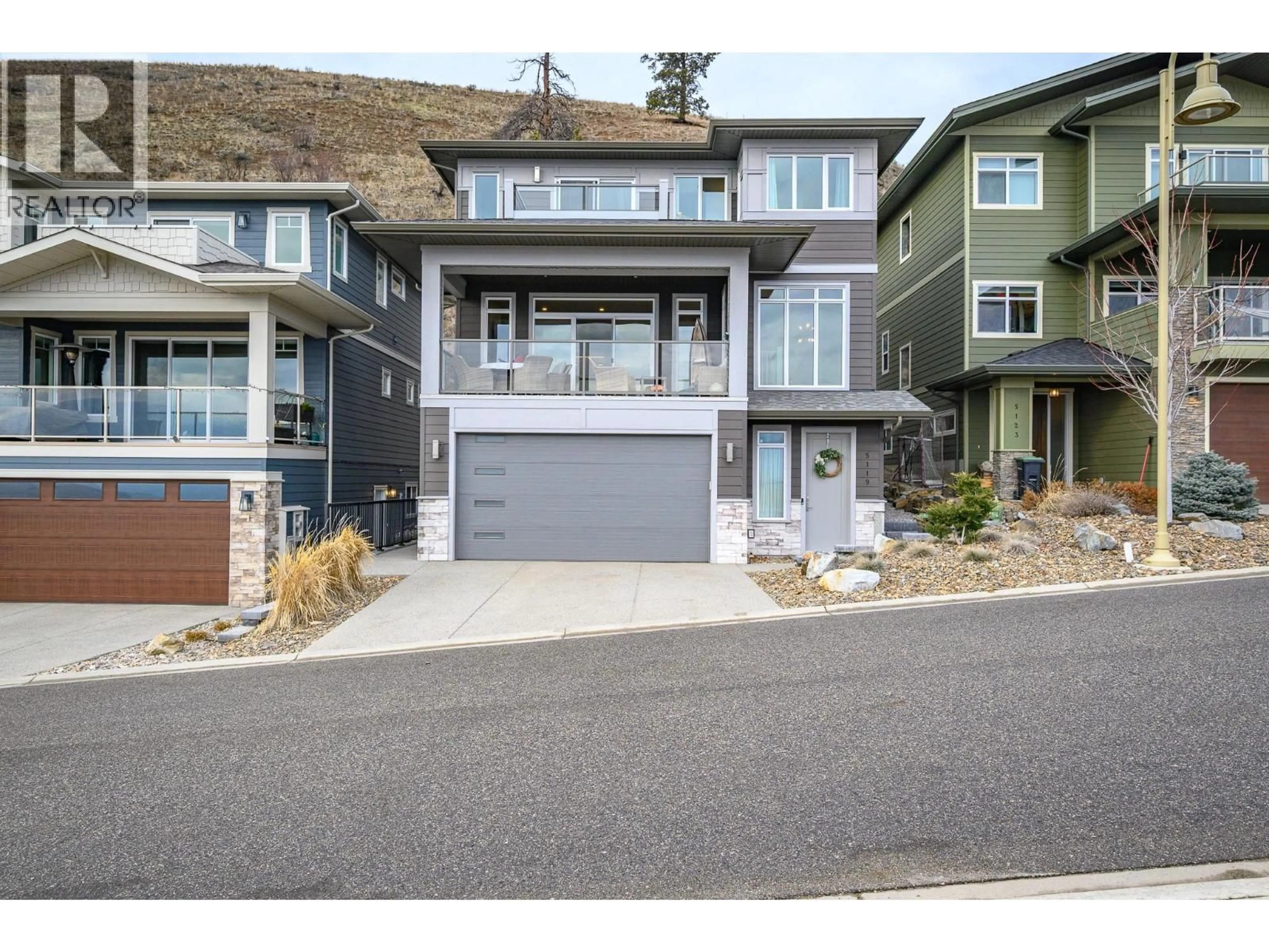 Home with vinyl exterior material, street for 5119 TURTLE POND PLACE, Vernon British Columbia V1T9Y2