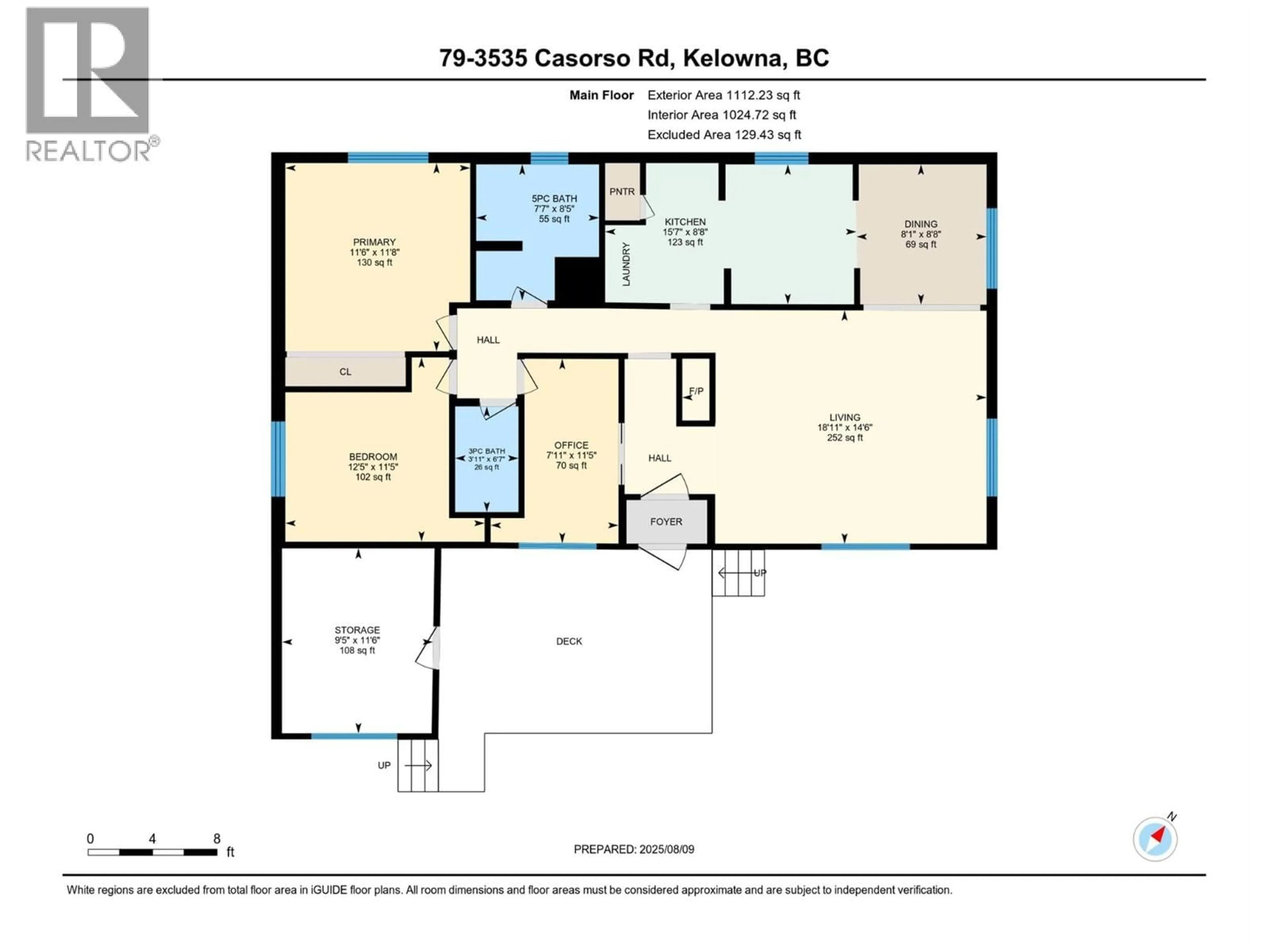 Floor plan for 79 - 3535 CASORSO ROAD, Kelowna British Columbia V1W3E1