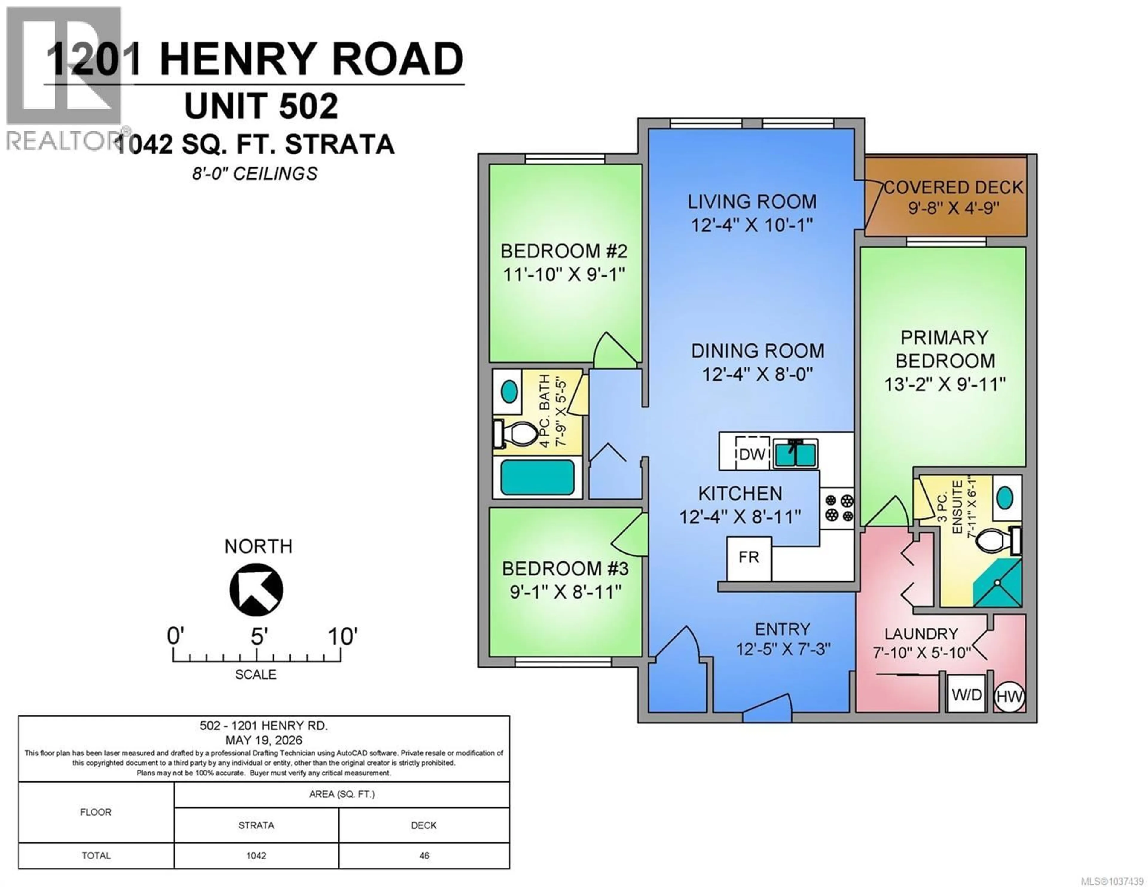Floor plan for 502 - 1201 HENRY ROAD, Courtenay British Columbia V9N7P2