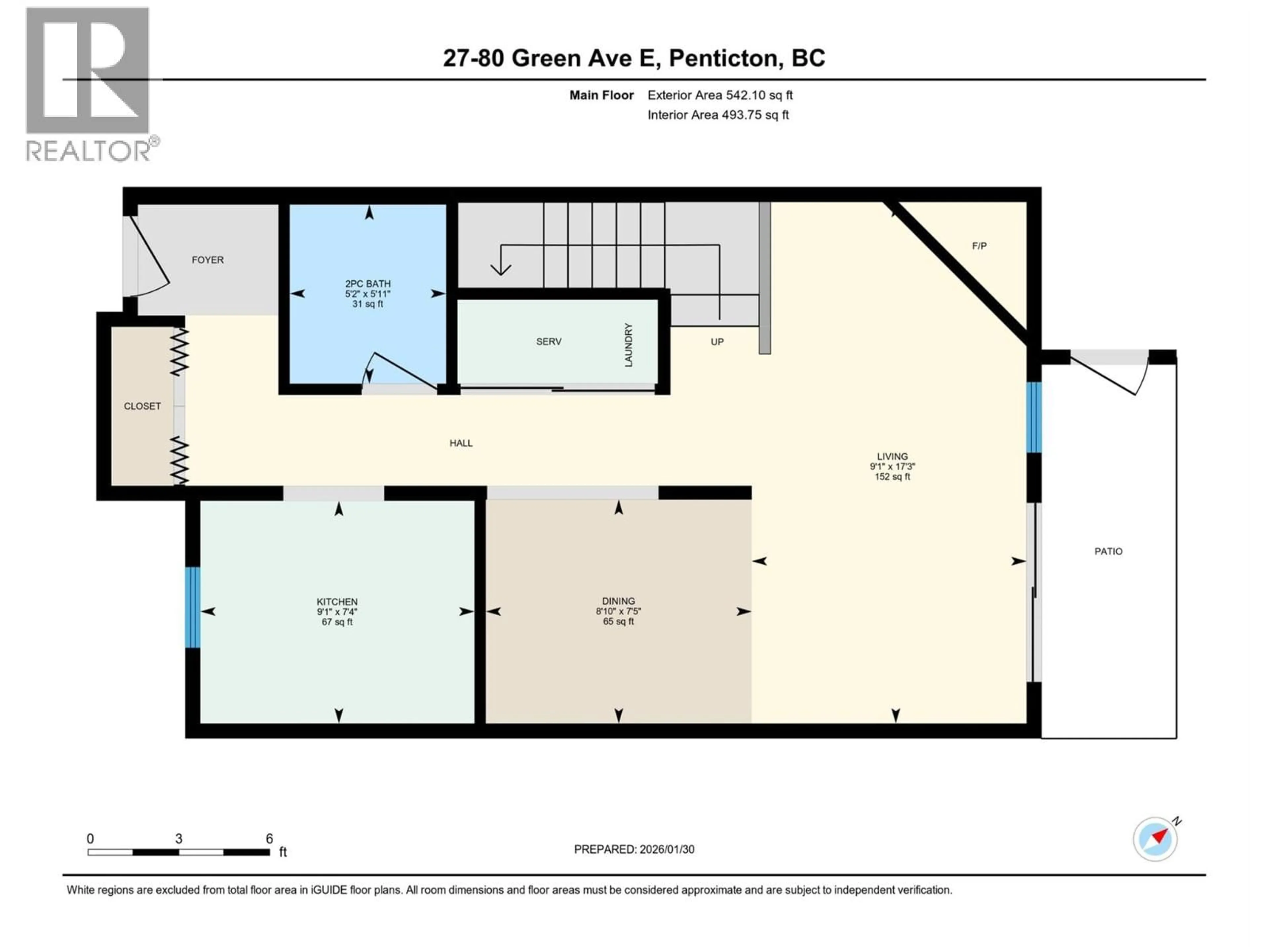 Floor plan for 27 - 80 GREEN AVENUE EAST, Penticton British Columbia V2A7P4