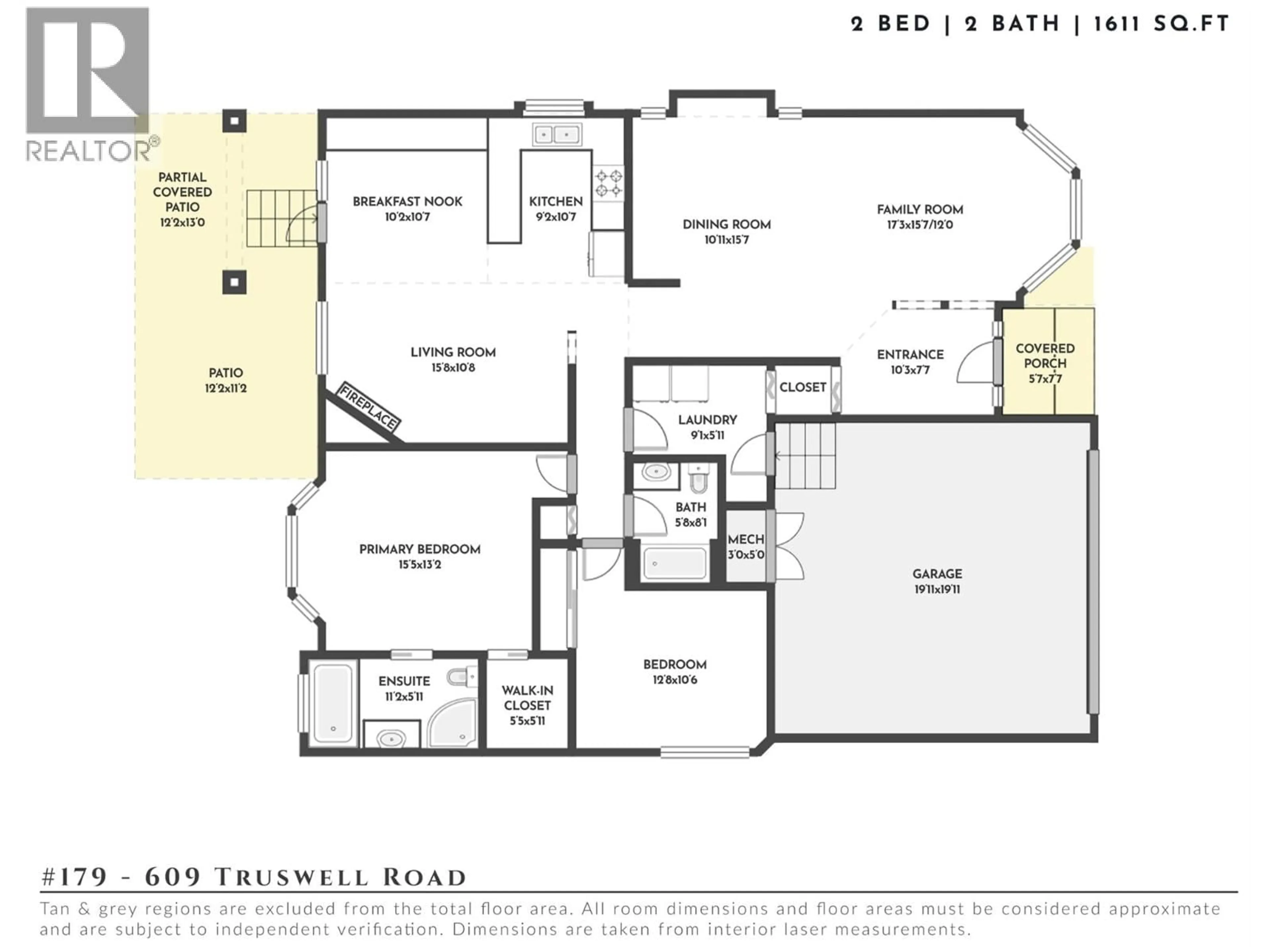 Floor plan for 179 - 609 TRUSWELL ROAD, Kelowna British Columbia V1W3Z1