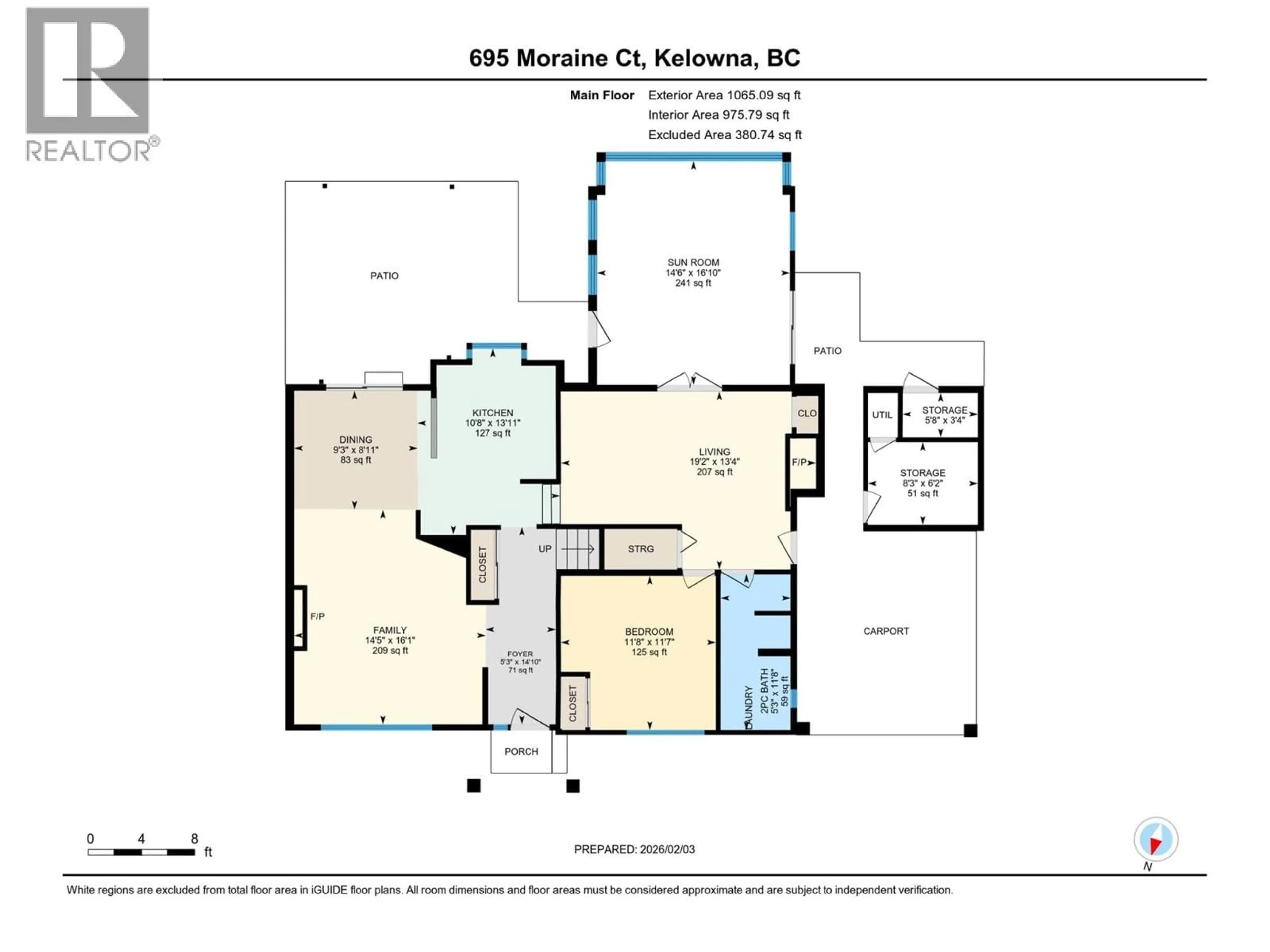 Floor plan for 695 MORAINE COURT, Kelowna British Columbia V1X5X2