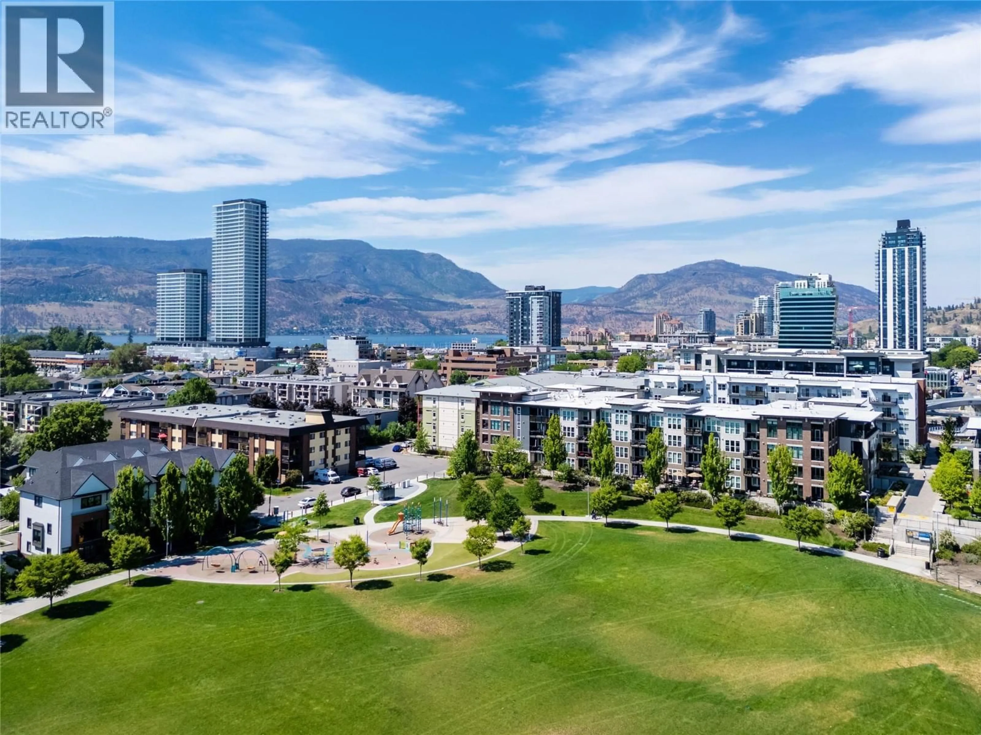 A pic from outside/outdoor area/front of a property/back of a property/a pic from drone, mountain view for 116 - 1775 CHAPMAN PLACE, Kelowna British Columbia V1Y0G3