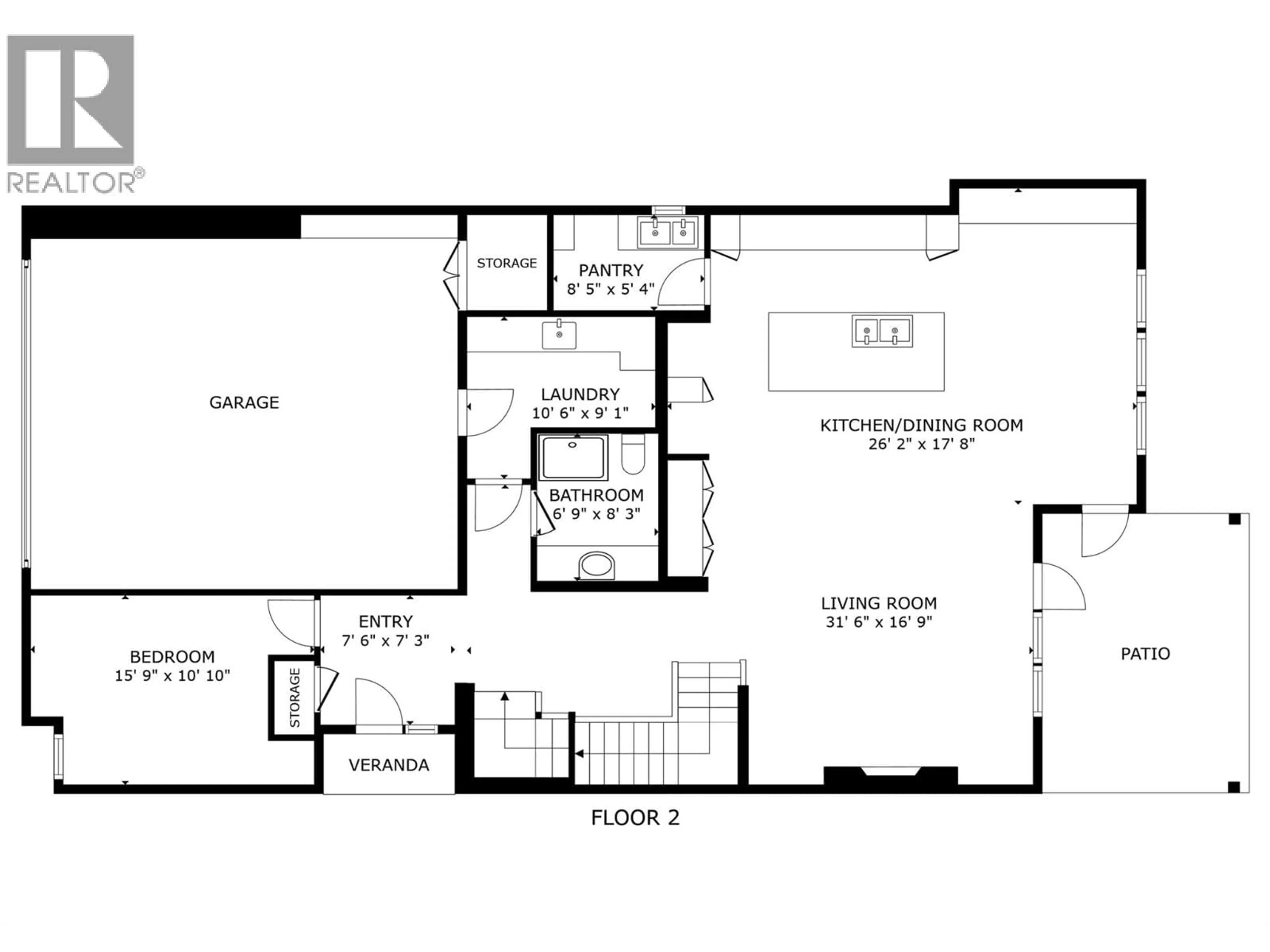 Floor plan for 1008 BULL CRESCENT, Kelowna British Columbia V1W0E6