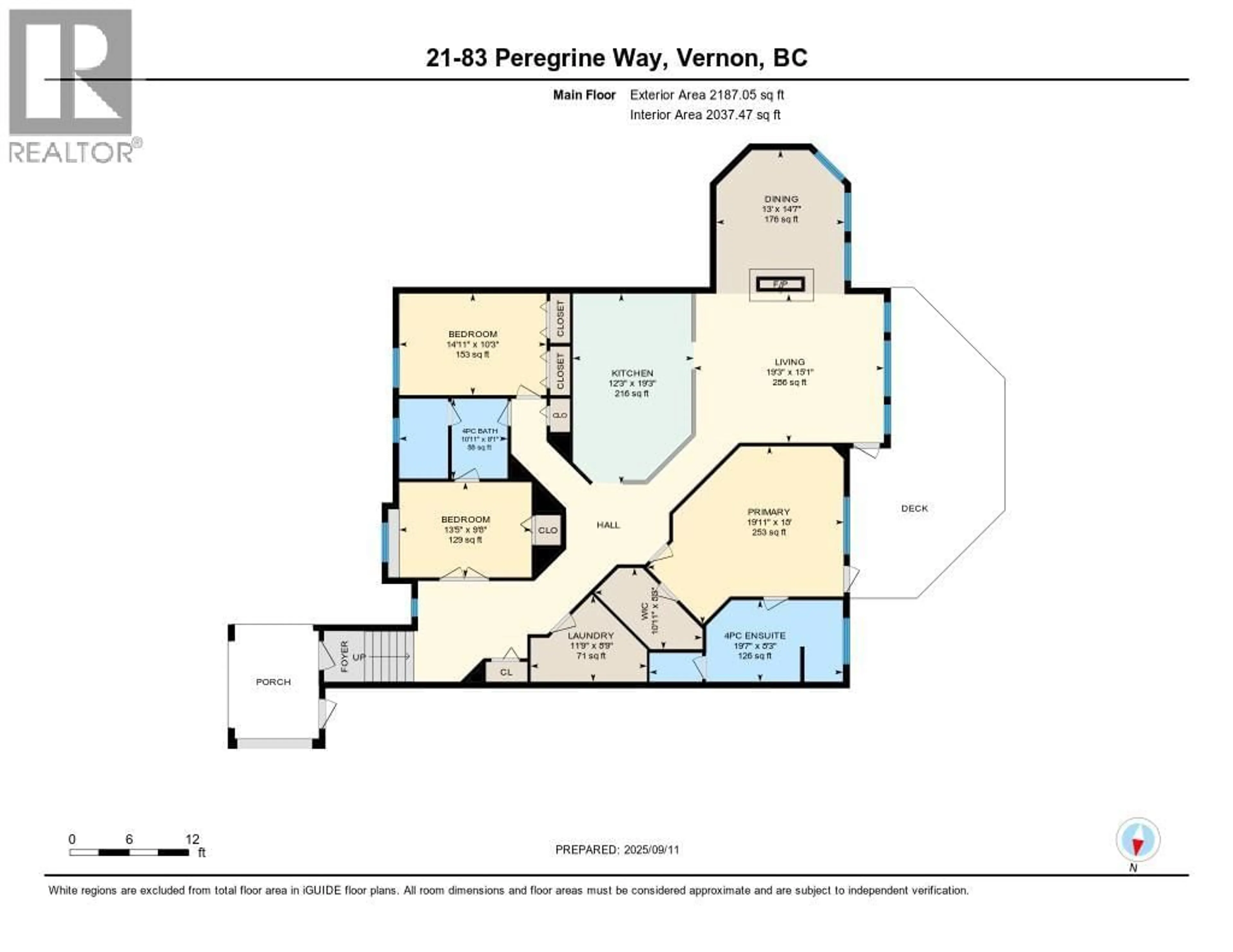Floor plan for 21 - 83 PEREGRINE WAY, Vernon British Columbia V1H1E9
