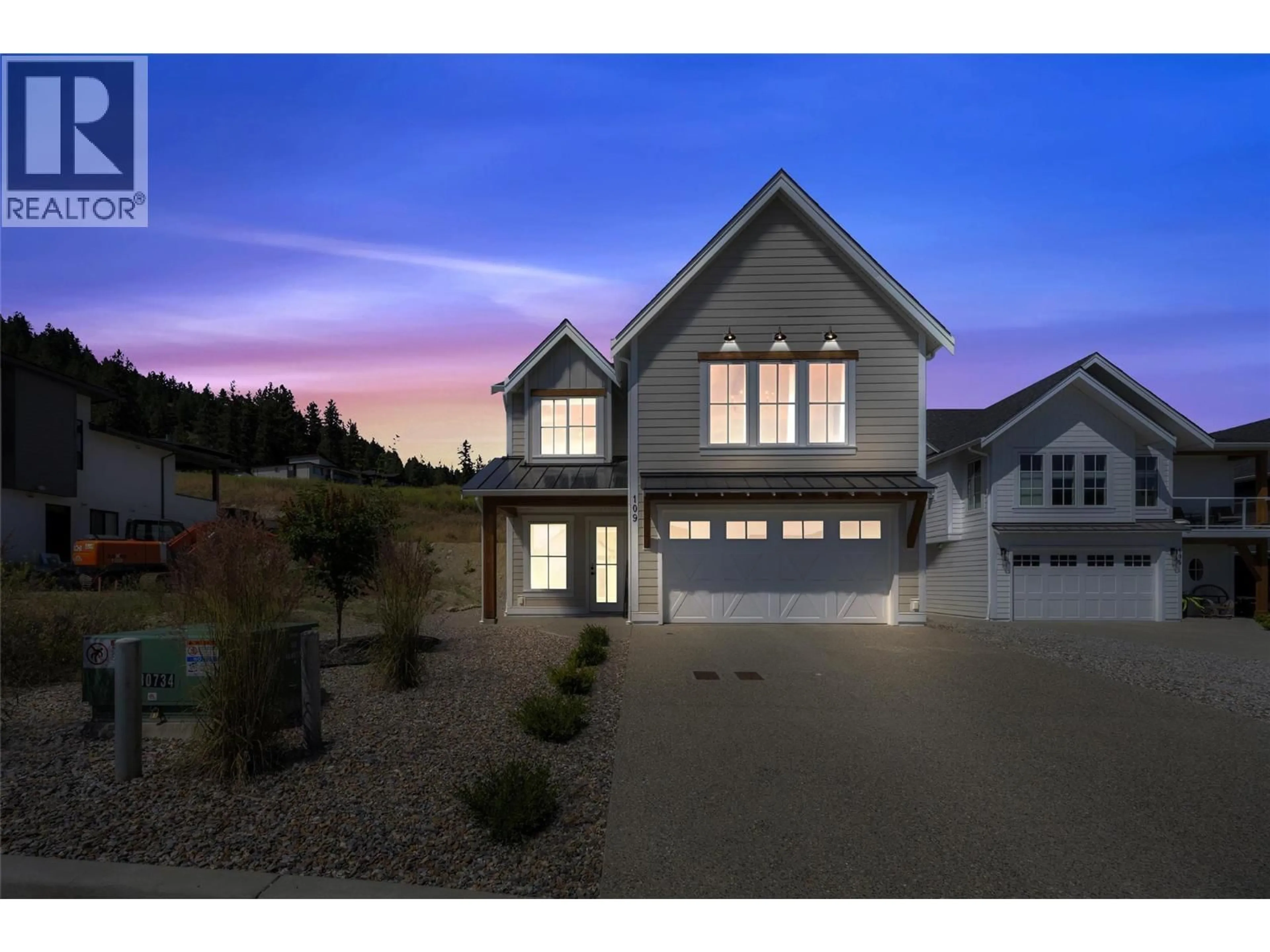 Home with vinyl exterior material, street for 109 WHITEFISH ROAD, Vernon British Columbia V1B3M5