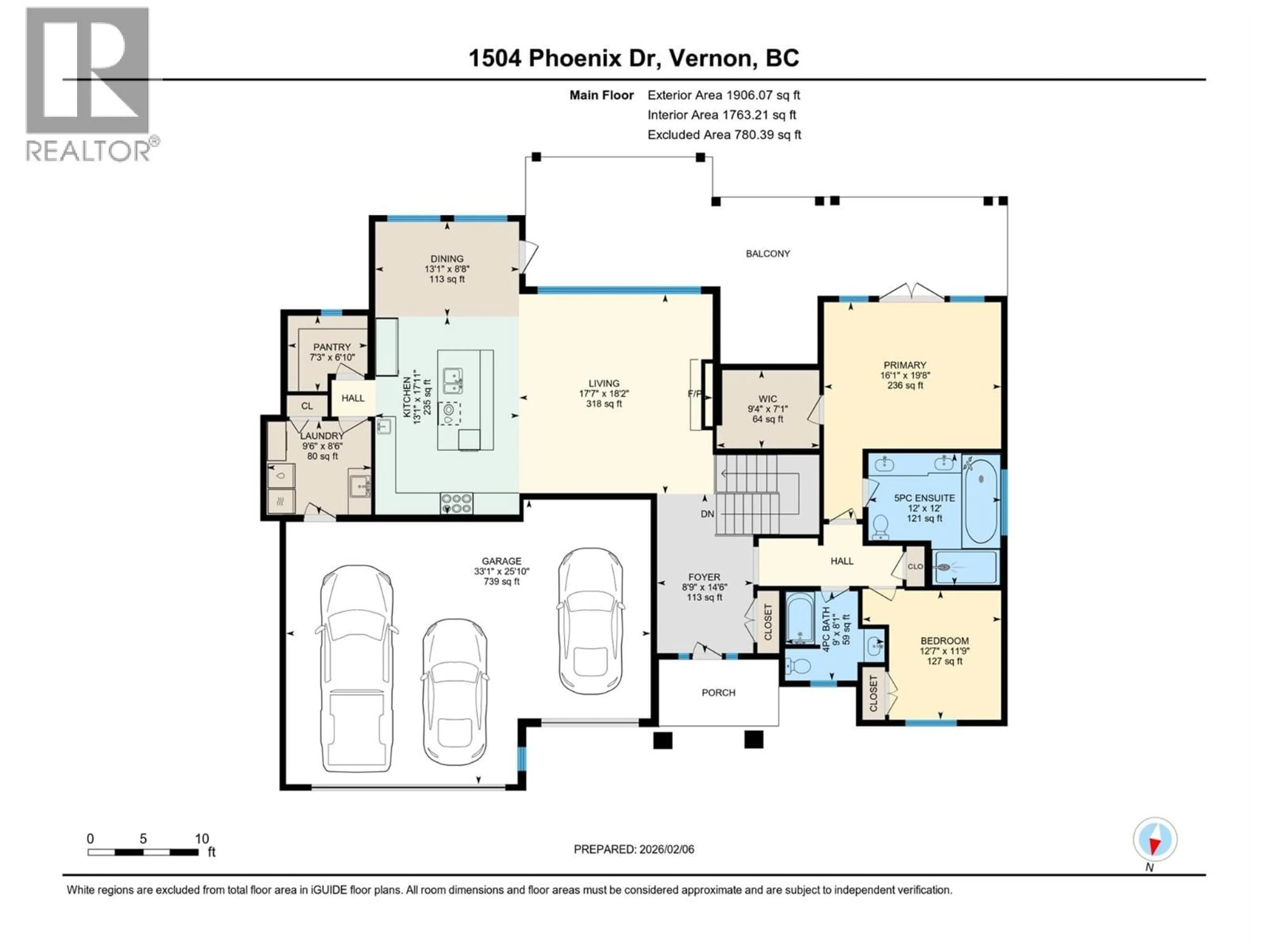 Floor plan for 1504 PHOENIX DRIVE, Vernon British Columbia V1B4A3