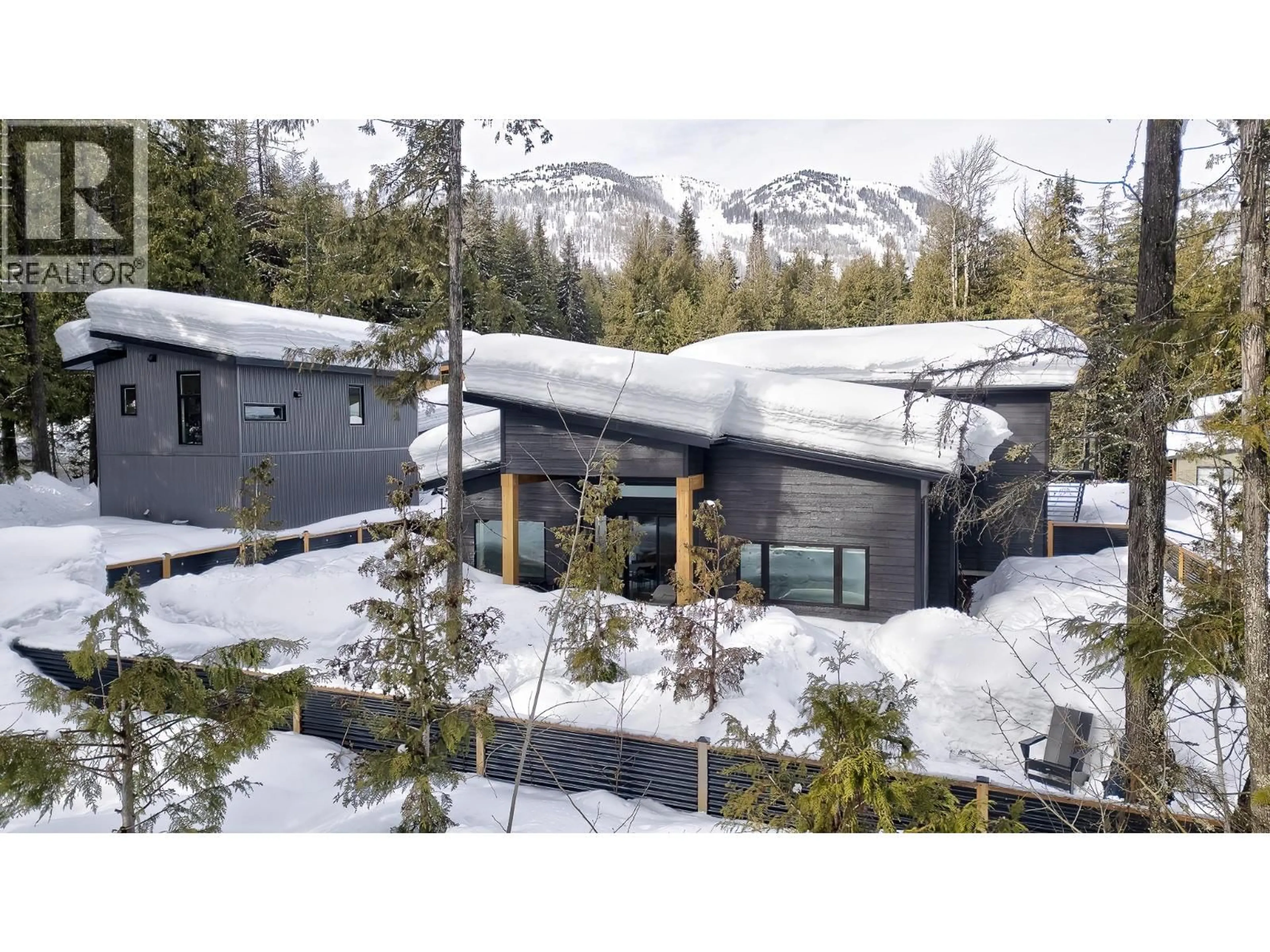 A pic from outside/outdoor area/front of a property/back of a property/a pic from drone, mountain view for 1126 CALDERA ROAD, Rossland British Columbia V0G1Y0