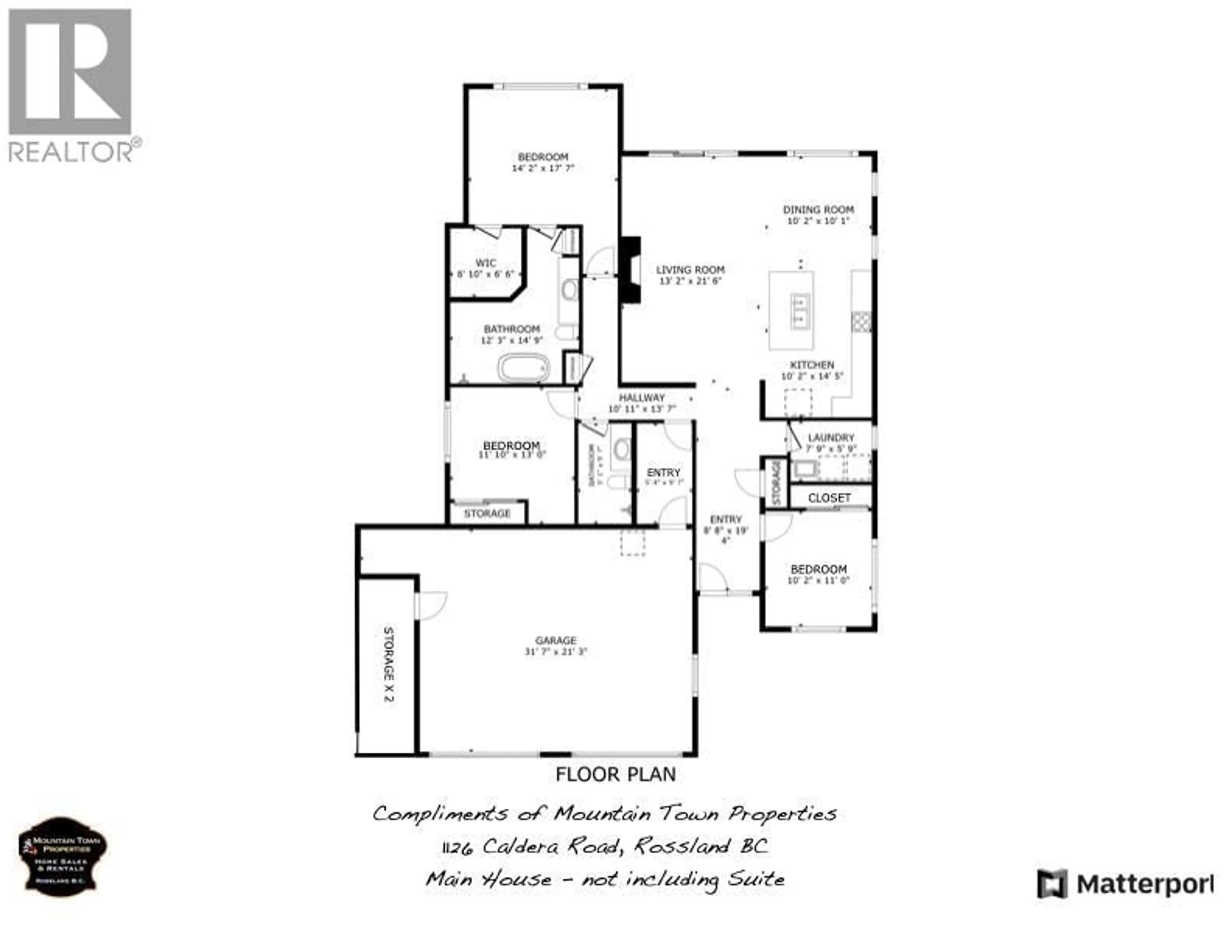 Floor plan for 1126 CALDERA ROAD, Rossland British Columbia V0G1Y0