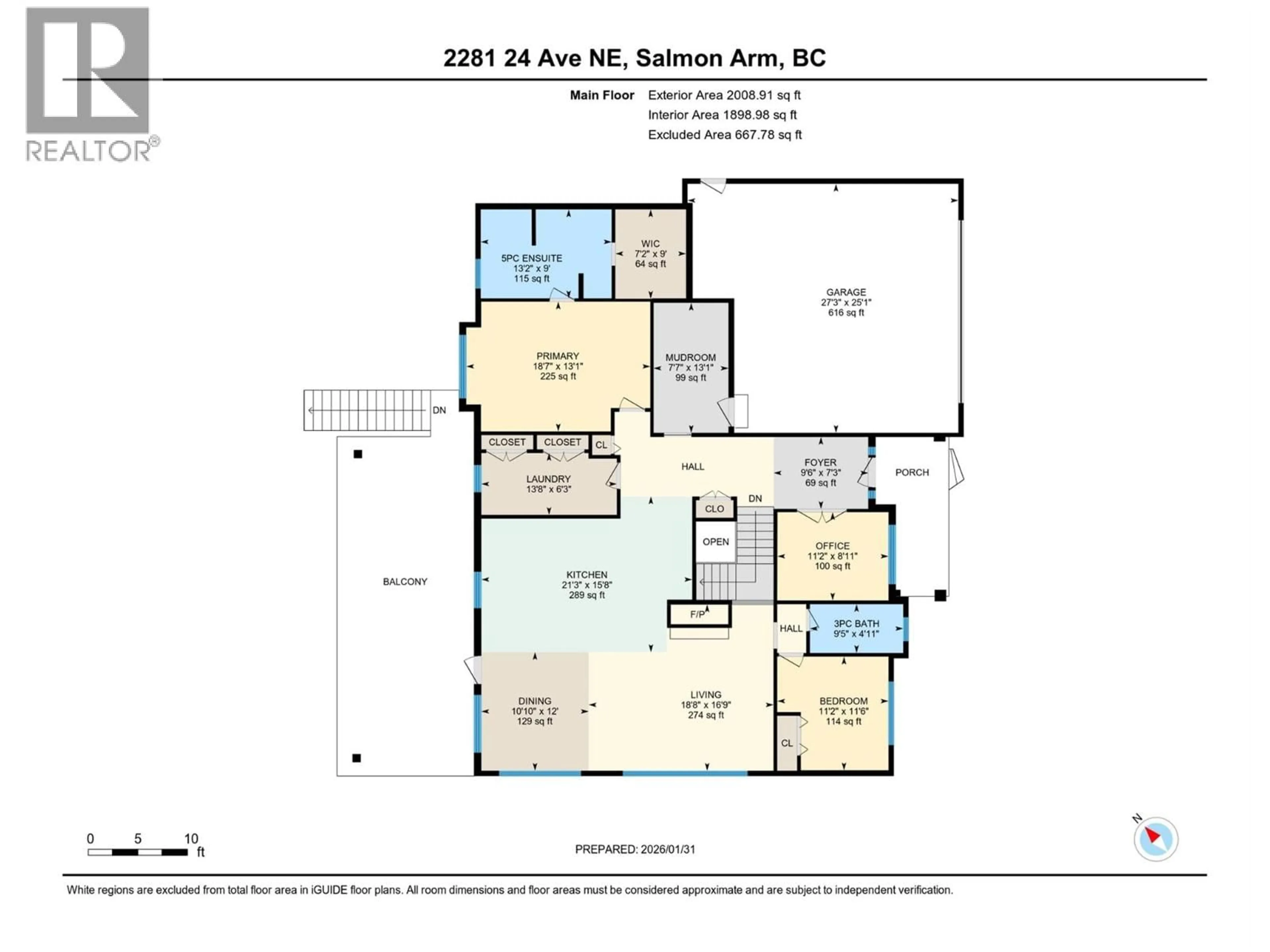 Floor plan for 2281 24 AVENUE NORTHEAST, Salmon Arm British Columbia V1E3Y4