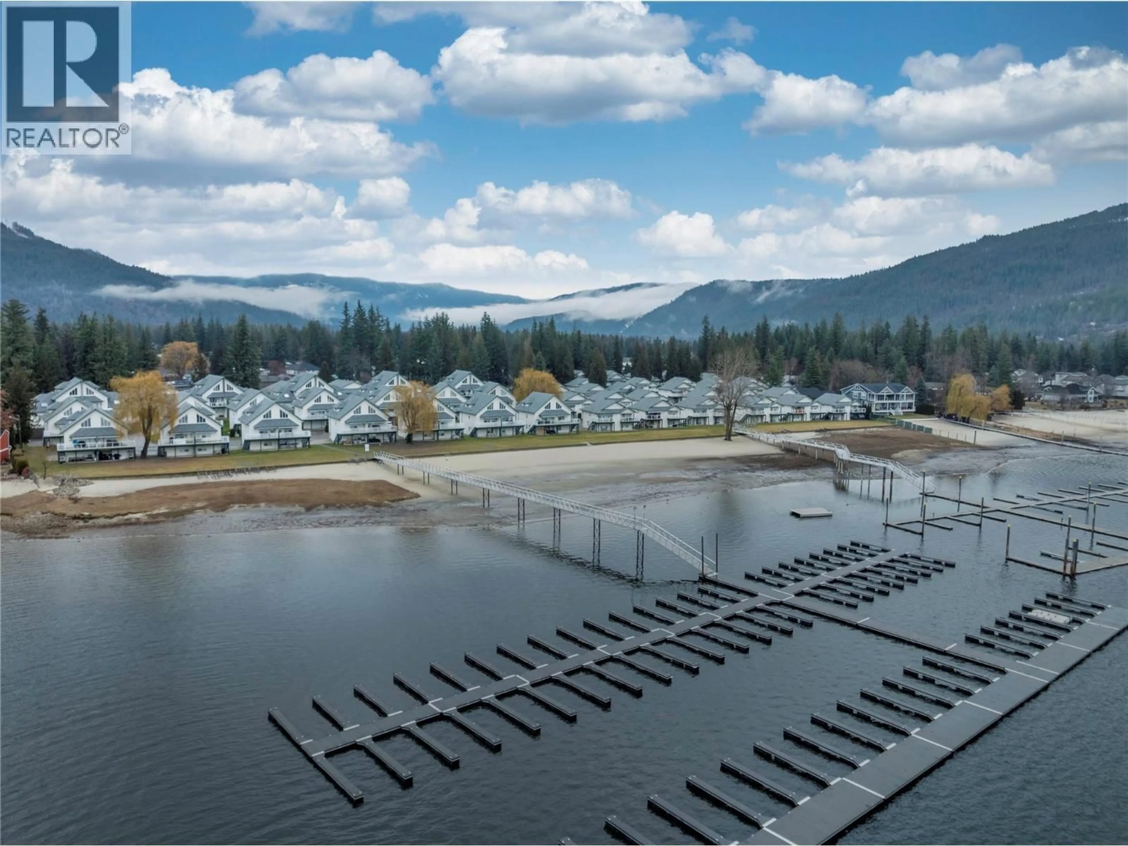 A pic from outside/outdoor area/front of a property/back of a property/a pic from drone, mountain view for 237 - 213 WHITE PINE CRESCENT, Sicamous British Columbia V0E2V1