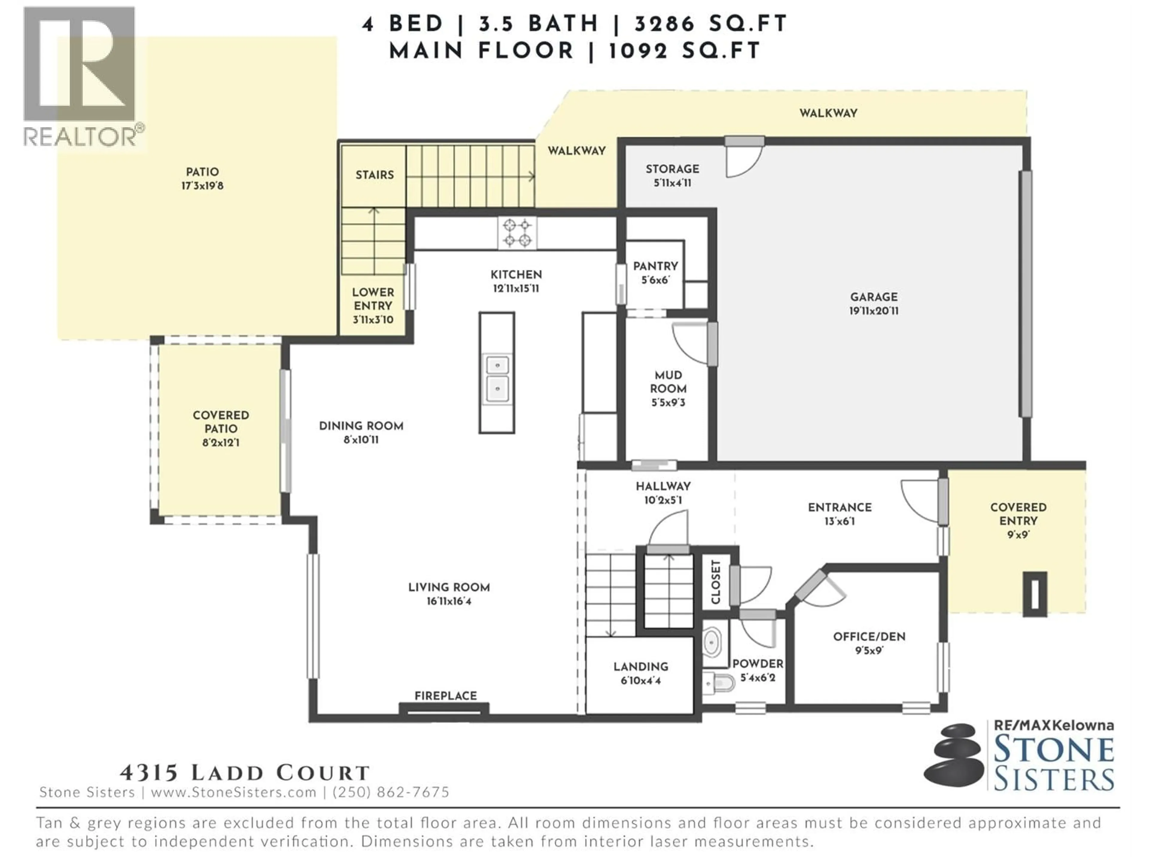 Floor plan for 4315 LADD COURT, Kelowna British Columbia V1W0B6