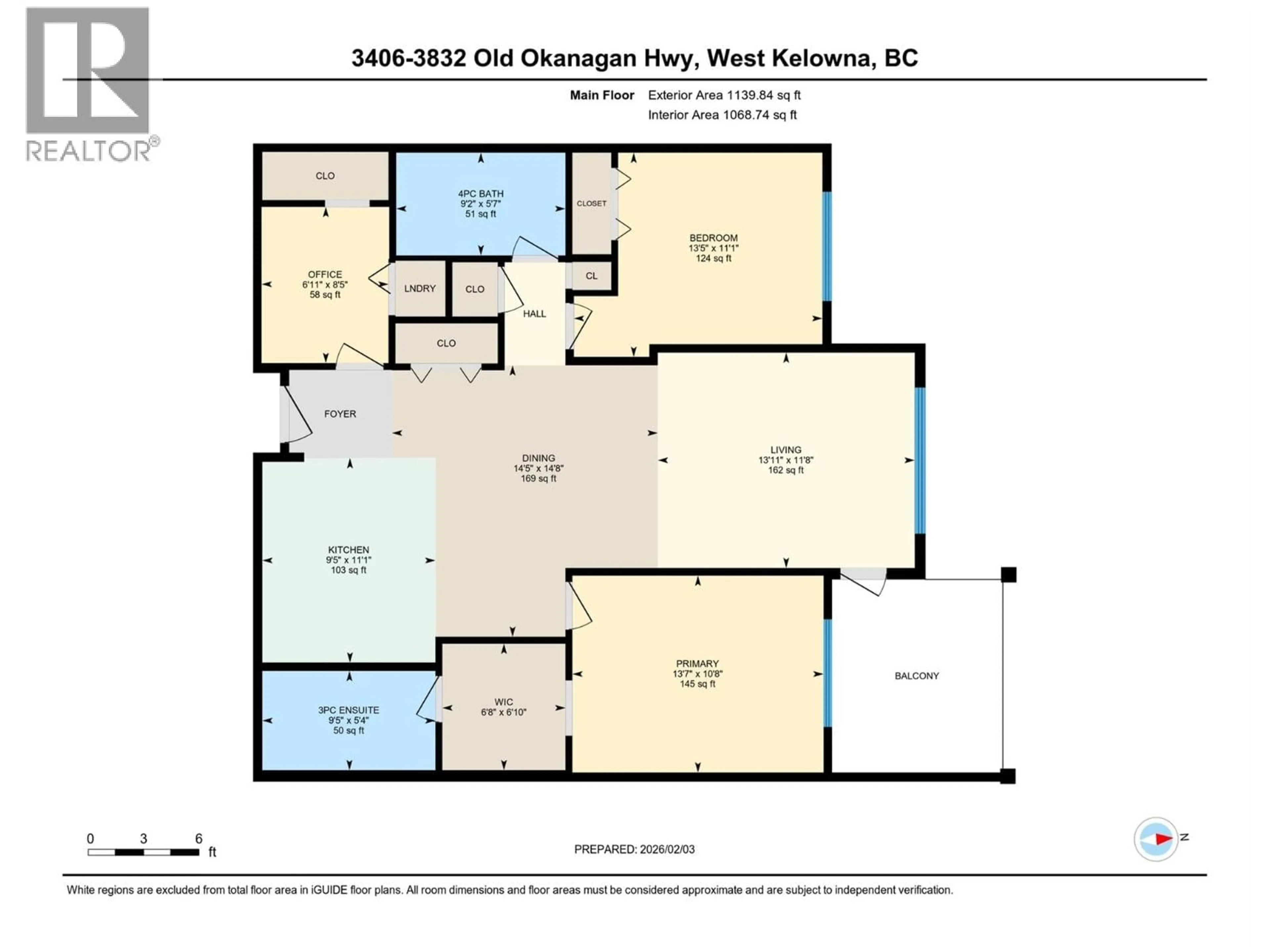 Floor plan for 3406 - 3832 OLD OKANAGAN HIGHWAY, West Kelowna British Columbia V4T3G6