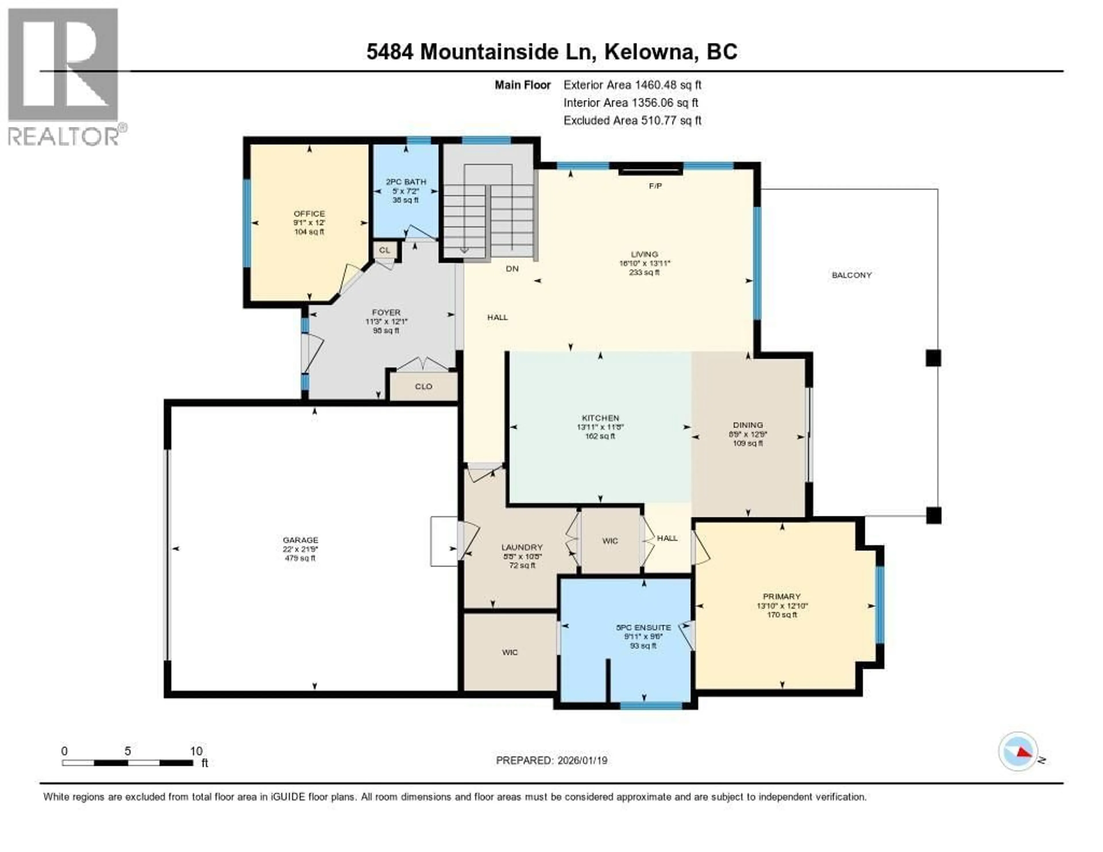 Floor plan for 5484 MOUNTAINSIDE LANE, Kelowna British Columbia V1W5H1