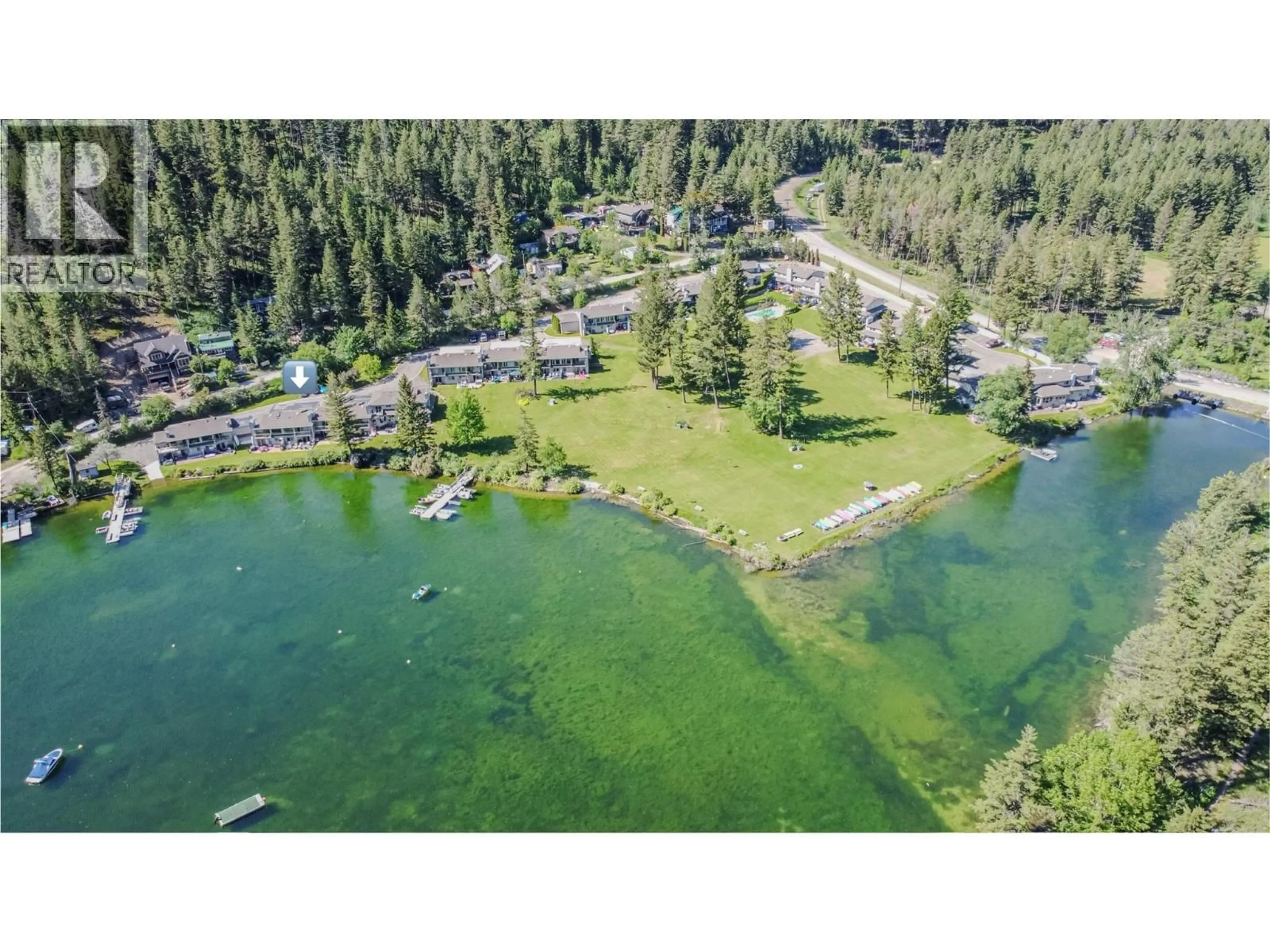 A pic from outside/outdoor area/front of a property/back of a property/a pic from drone, water/lake/river/ocean view for 4 - 1801 PAUL LAKE ROAD, Kamloops British Columbia V2H1N7