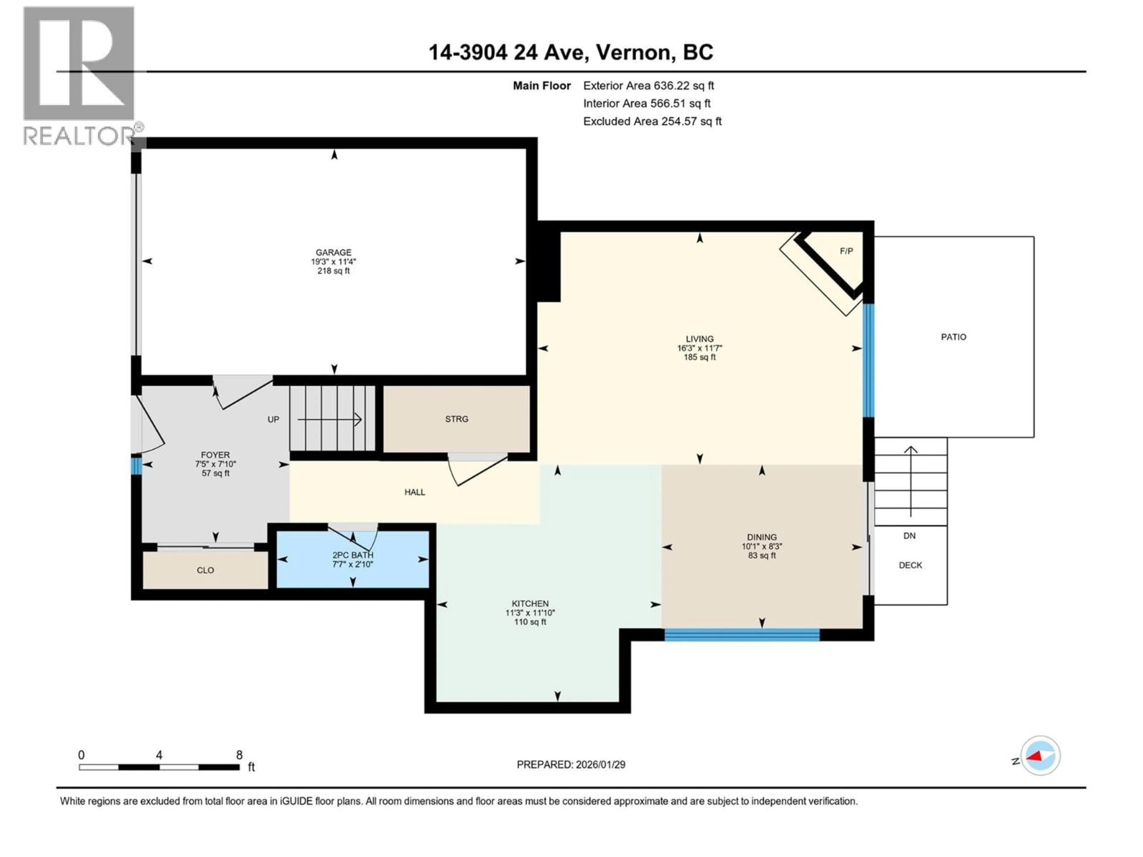 Floor plan for 14 - 3904 24 AVENUE, Vernon British Columbia V1T1M2