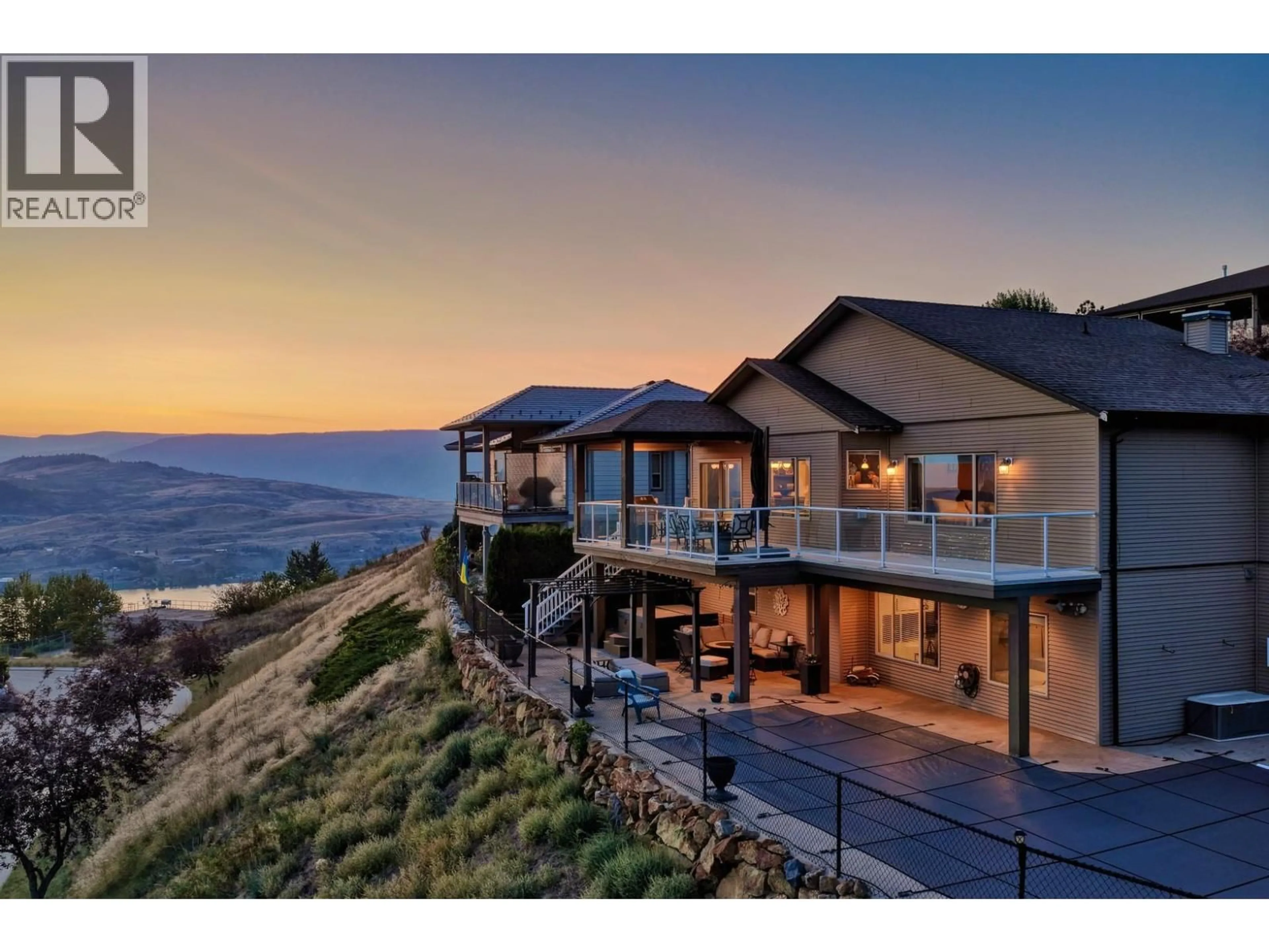 A pic from outside/outdoor area/front of a property/back of a property/a pic from drone, mountain view for 725 HART LANE, Vernon British Columbia V1B4B2